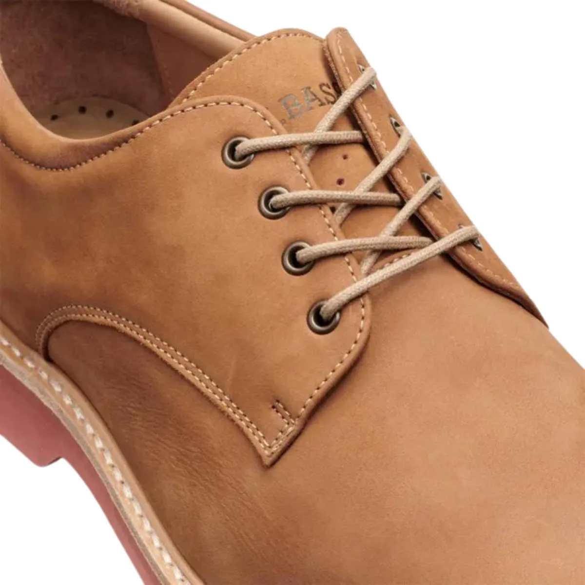 G.H. Bass Men's Pasadena Derby Tan Buc Gala Sharp Daily Fit