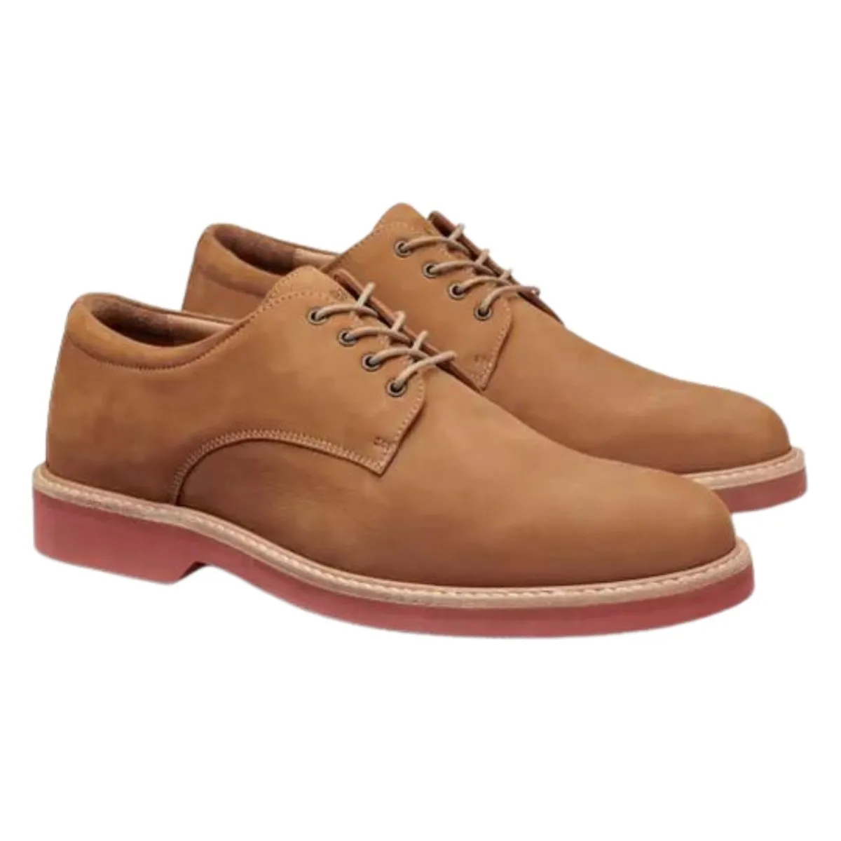 G.H. Bass Men's Pasadena Derby Tan Buc Double Stitch Sun Guard