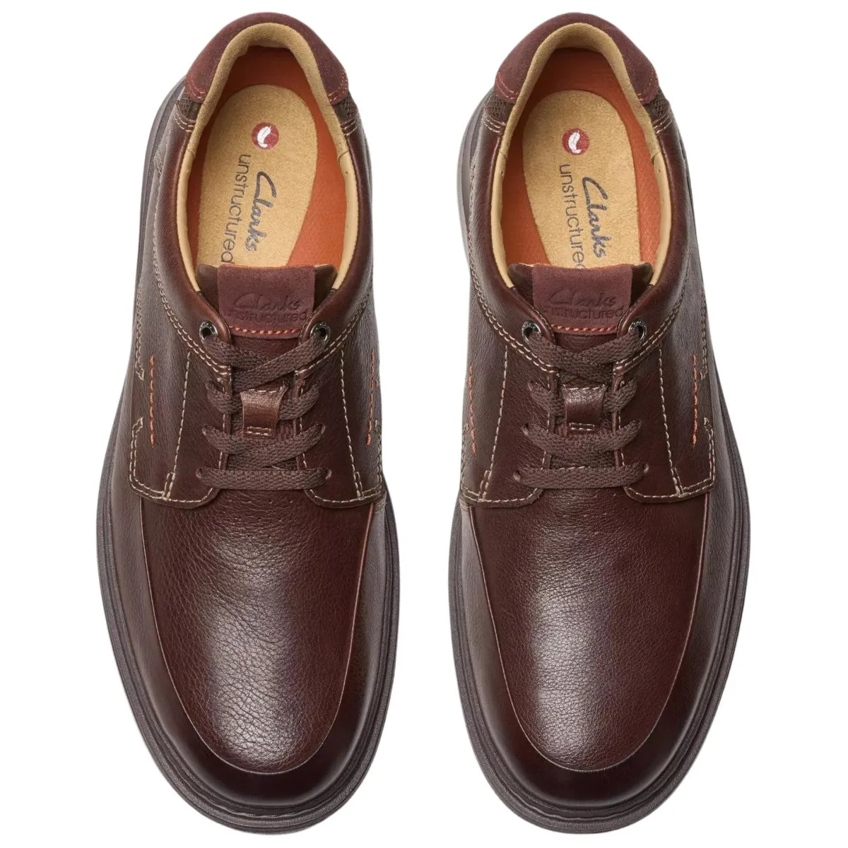 Clarks Men's Un Briley Lace Mahogany Leather Versatile use Control Step