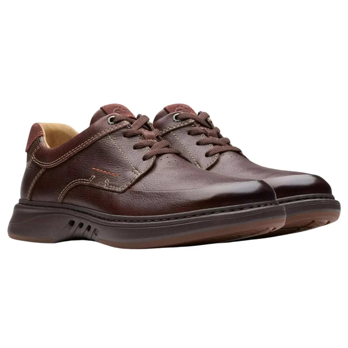 Clarks Men's Un Briley Lace Mahogany Leather Style Shade