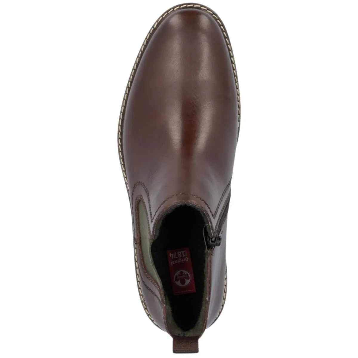 Soft Flex Rieker Men's 13757-25 Chelsea Nougat Brown Leather