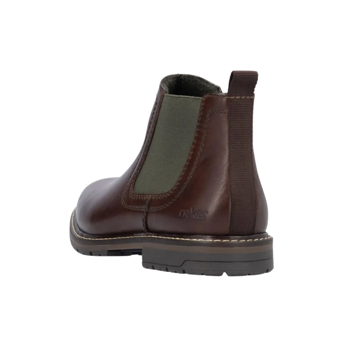 Rieker Men's 13757-25 Chelsea Nougat Brown Leather Light Pace