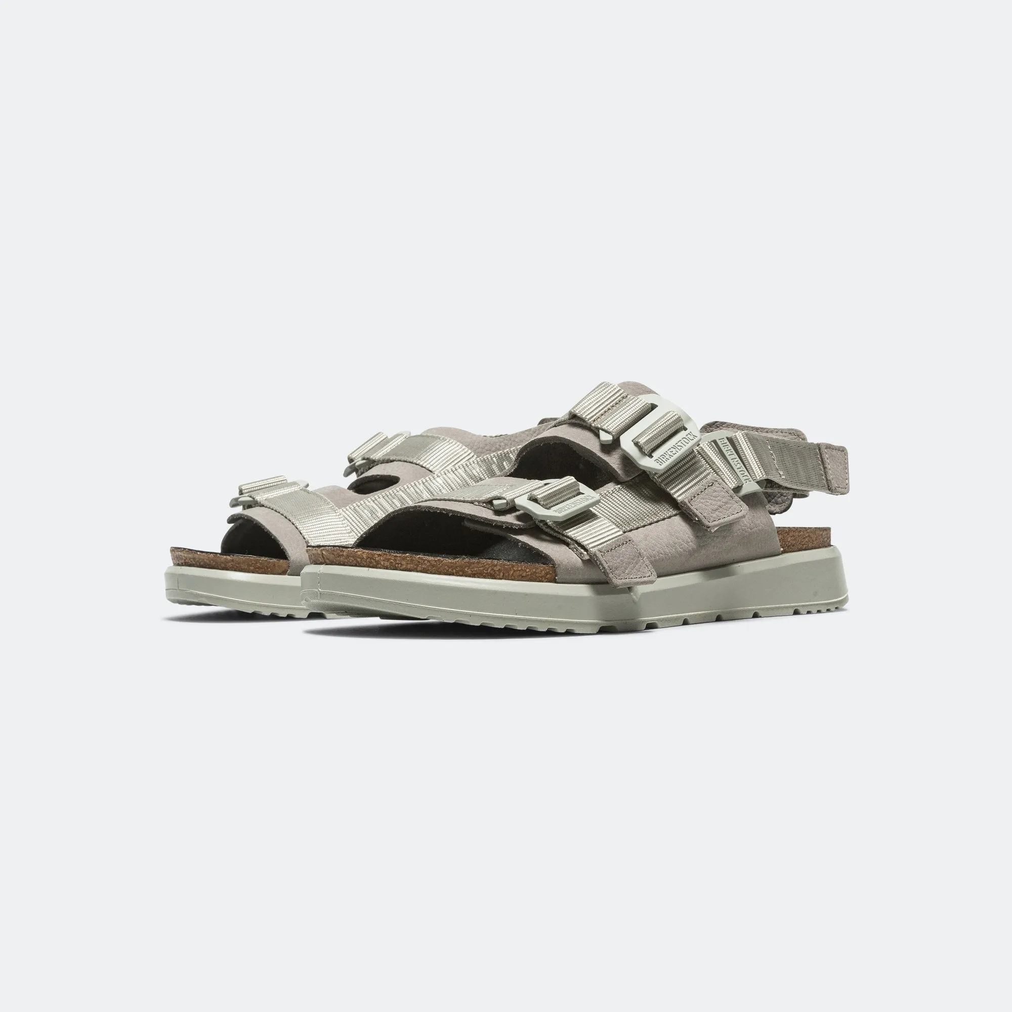 Stretch fit Lifted Feel Shinjuku - Mineral Grey Nubuck Leather/textile