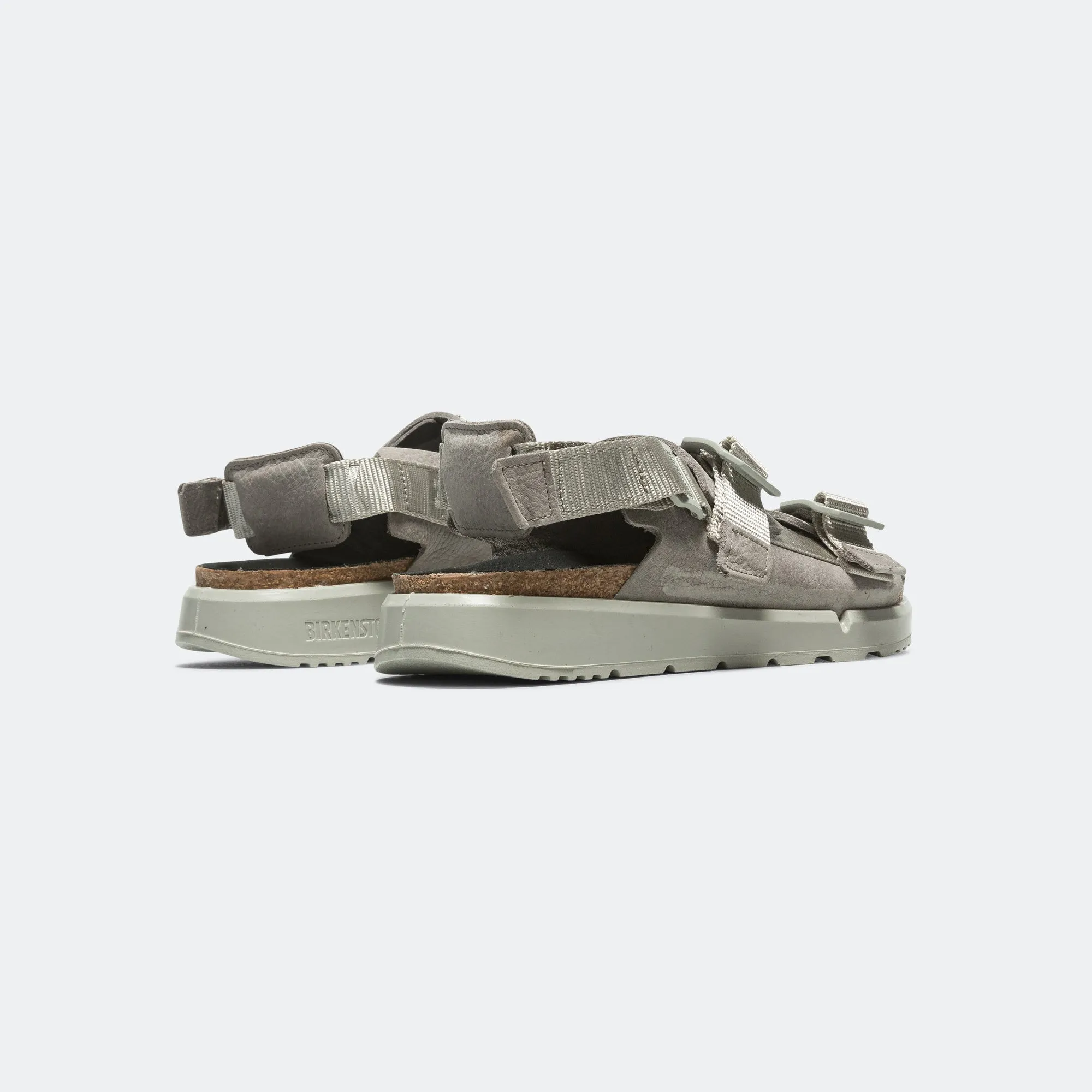 Shinjuku - Mineral Grey Nubuck Leather/textile Secure Wrap