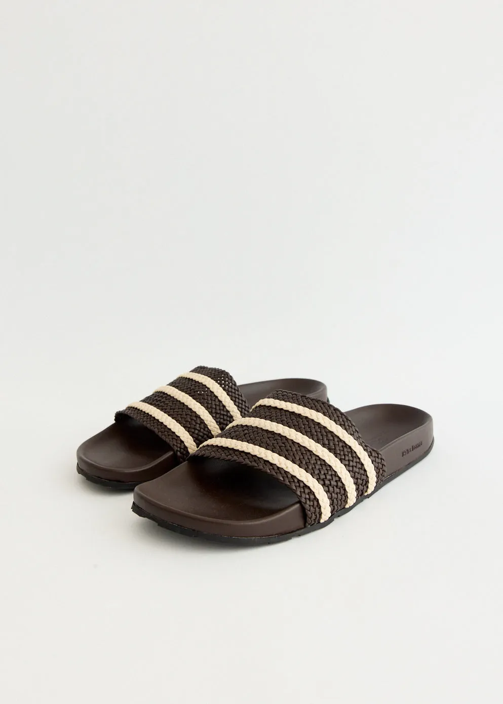 x Wales Bonner Adilette 'Dark Brown' Slides Handmade Nubuck