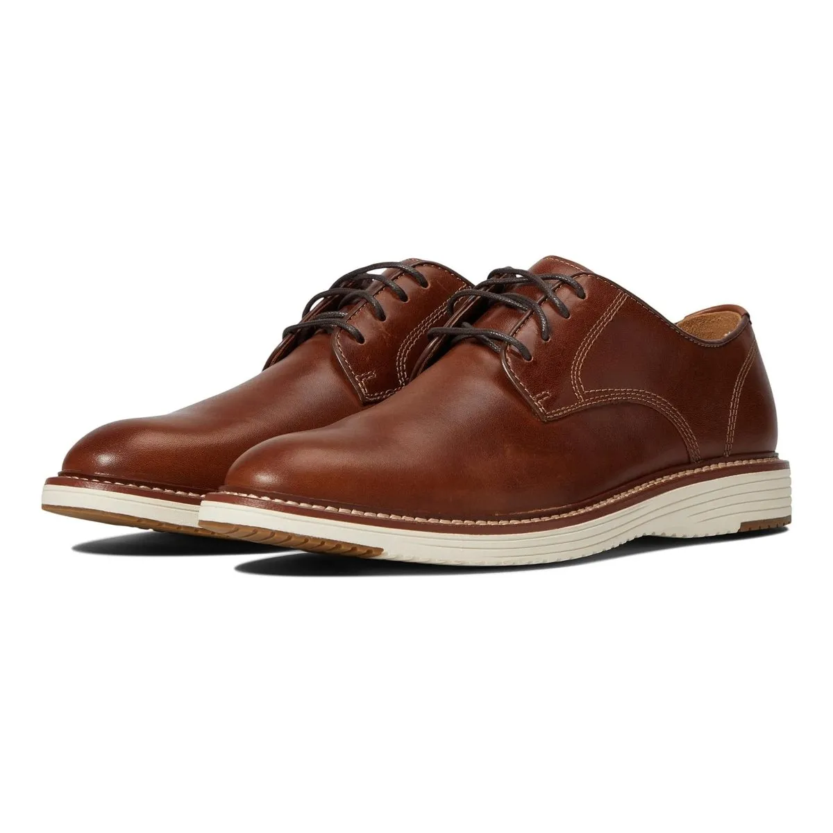 Johnston & Murphy Men's Upton Plain Toe Tan Full Grain Medium Heel