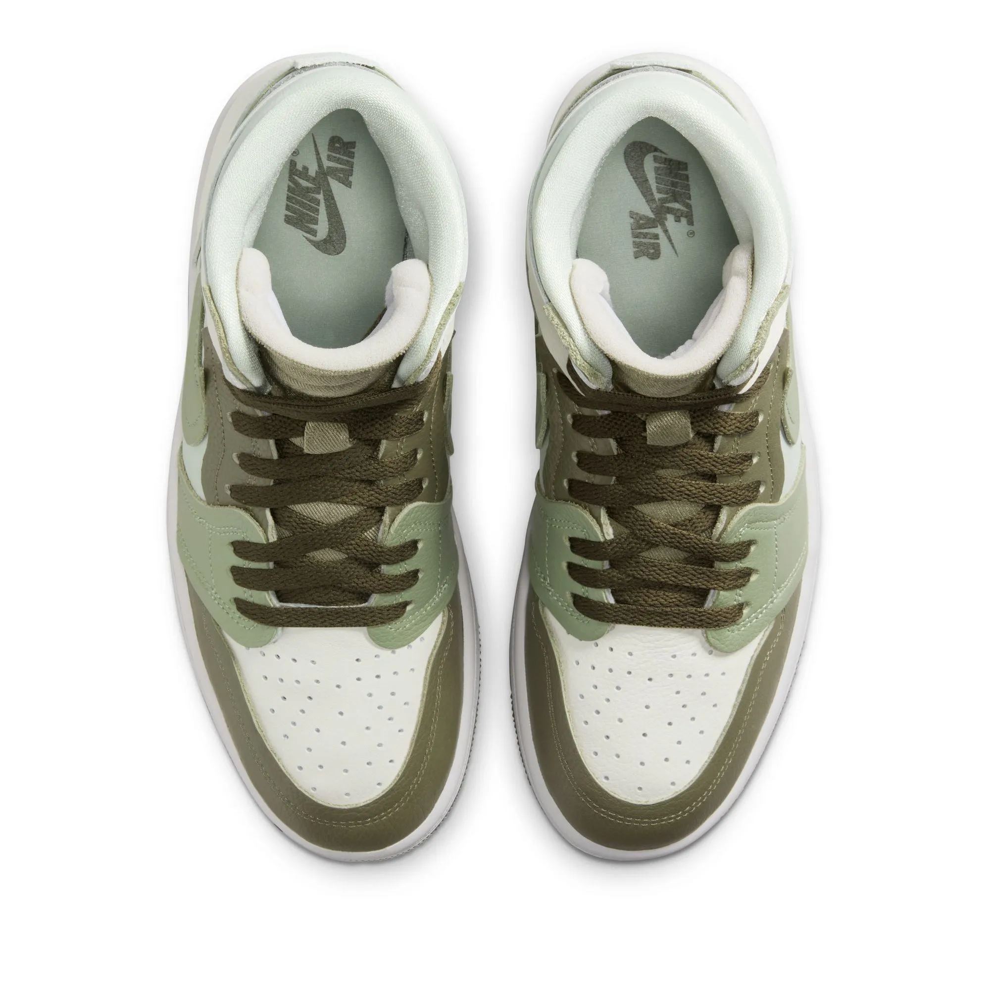 Women's Air Jordan 1 High Method of Make - Medium Olive/Oil Green Velcro Closure