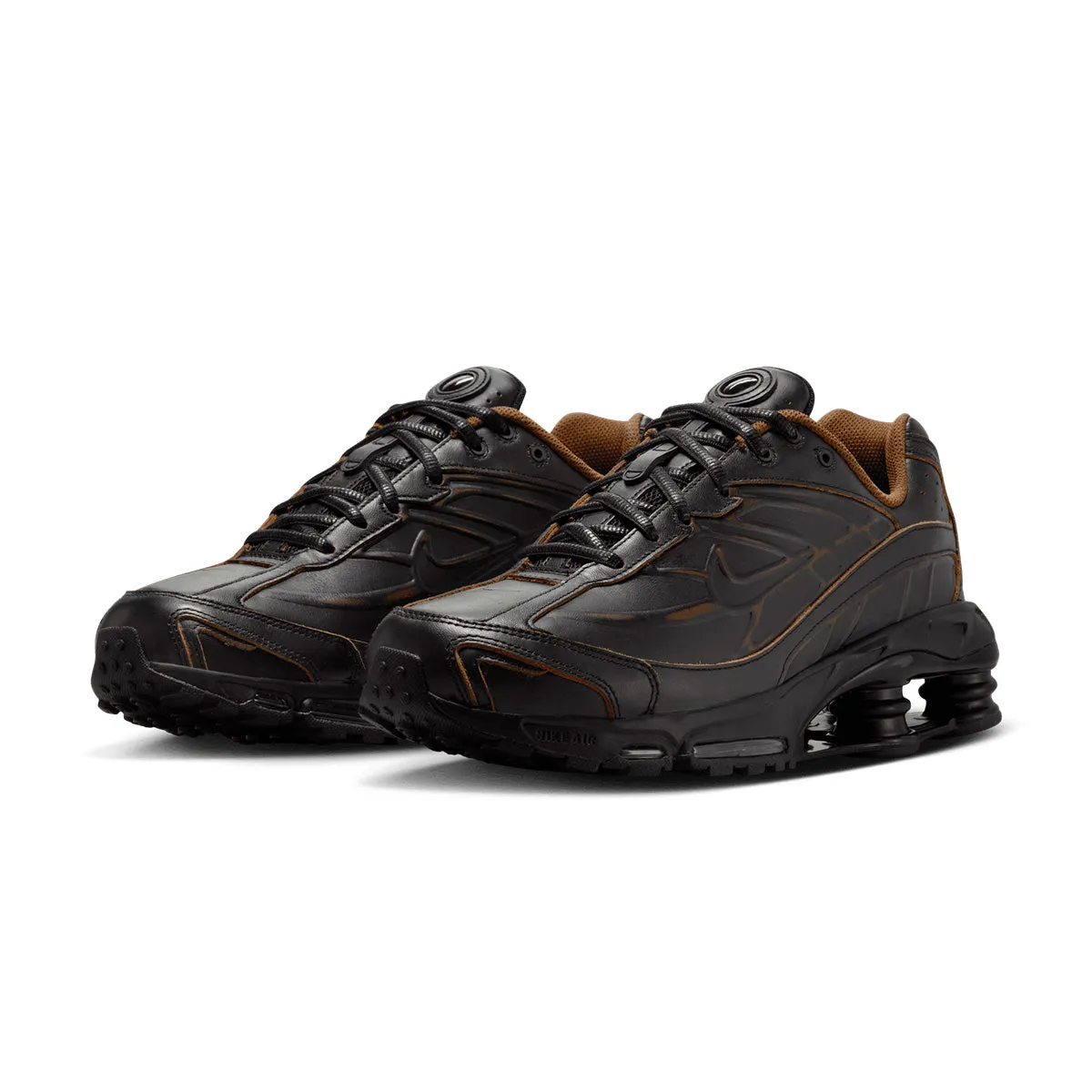 Shox Ride 2 Premium 'Black Light British Tan' Lace Tie Slip Resistant
