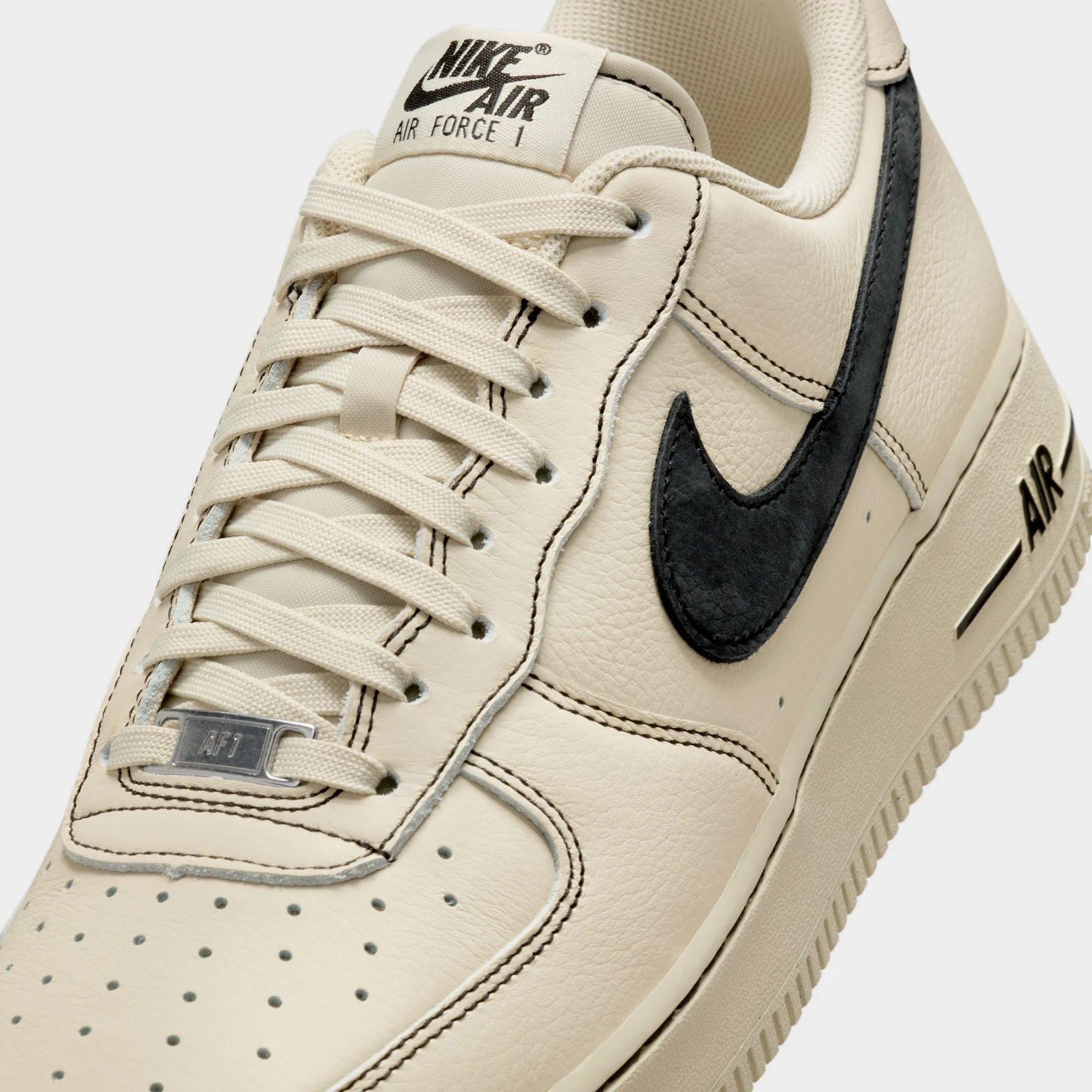 Nike Air Force 1 '07 LV8 Light Khaki / Black Leather Material