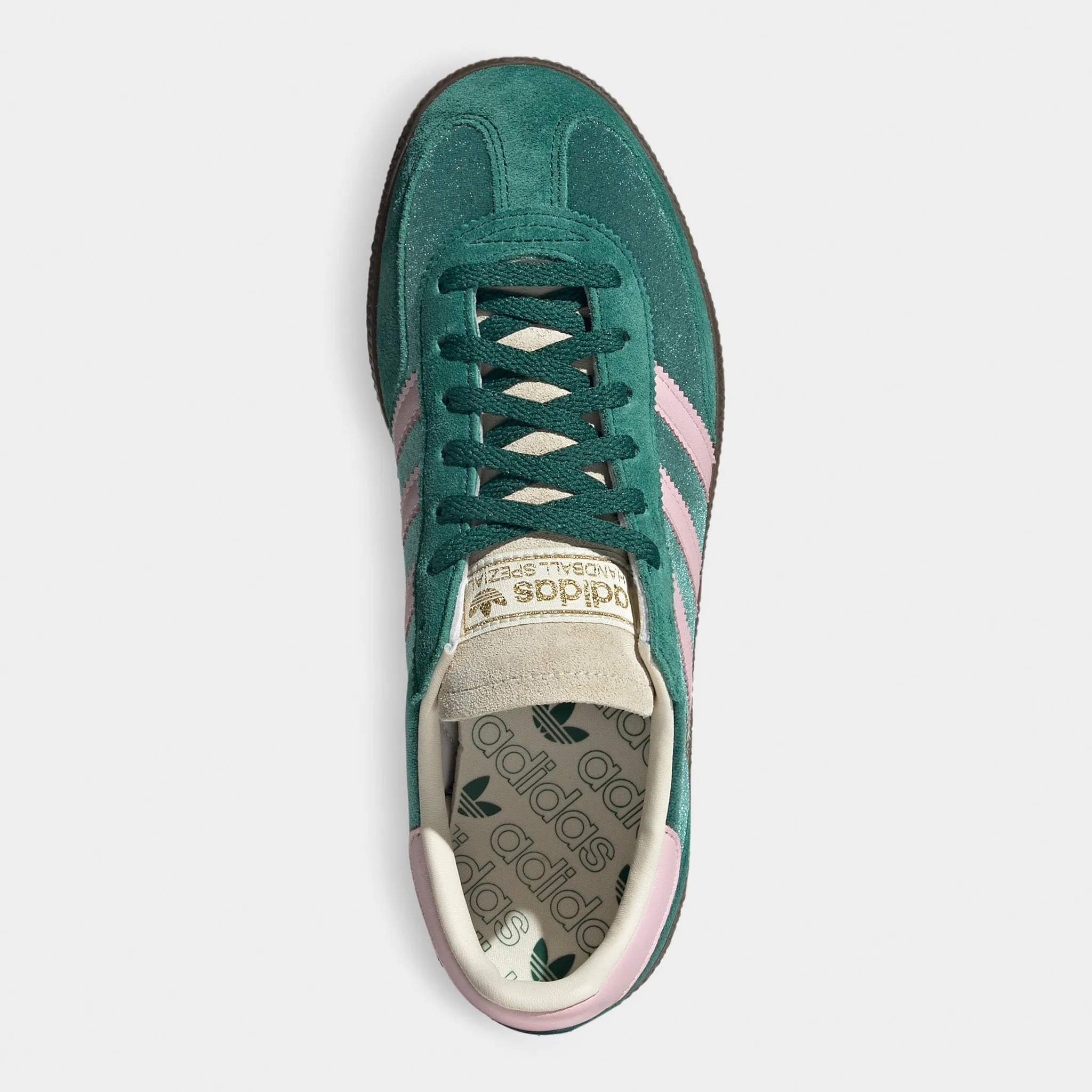 adidas Women's Handball Spezial Collegiate Green / Clear Pink - Cream White Path Free