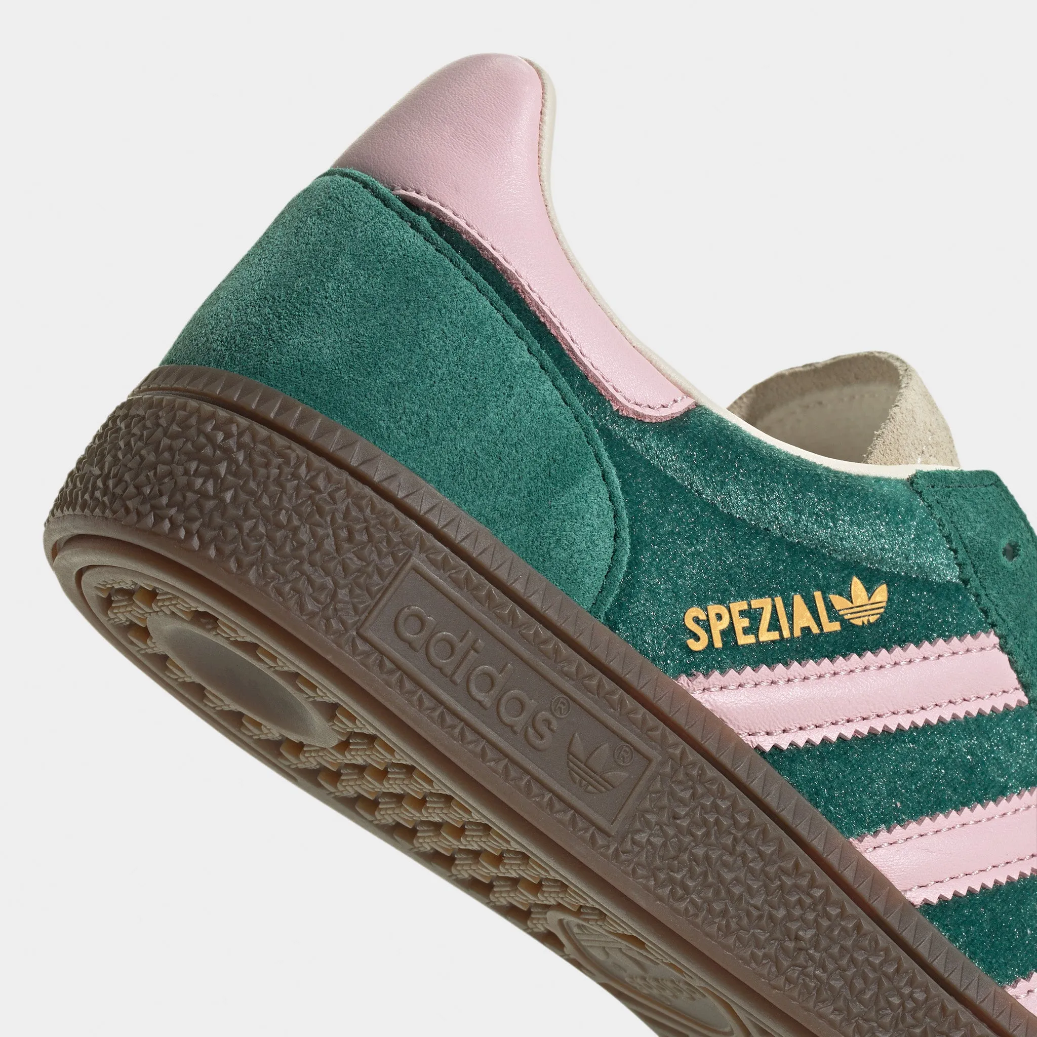 adidas Women's Handball Spezial Collegiate Green / Clear Pink - Cream White Spanish Bold Heart Glow