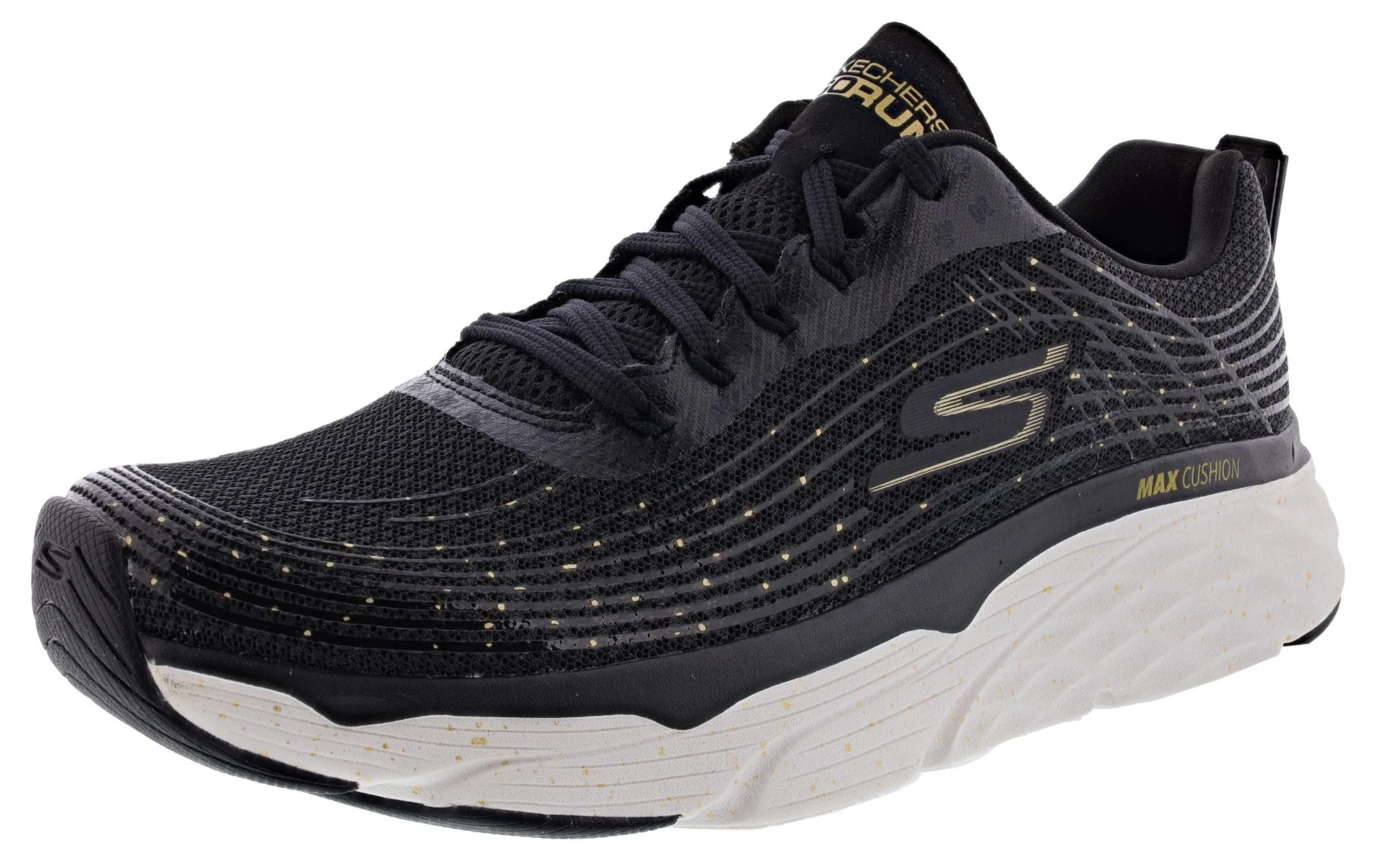 Skechers Men's Max Cushioning Elite Commemoration Lace up Running Shoes HighTop running in hilly terrain shoes