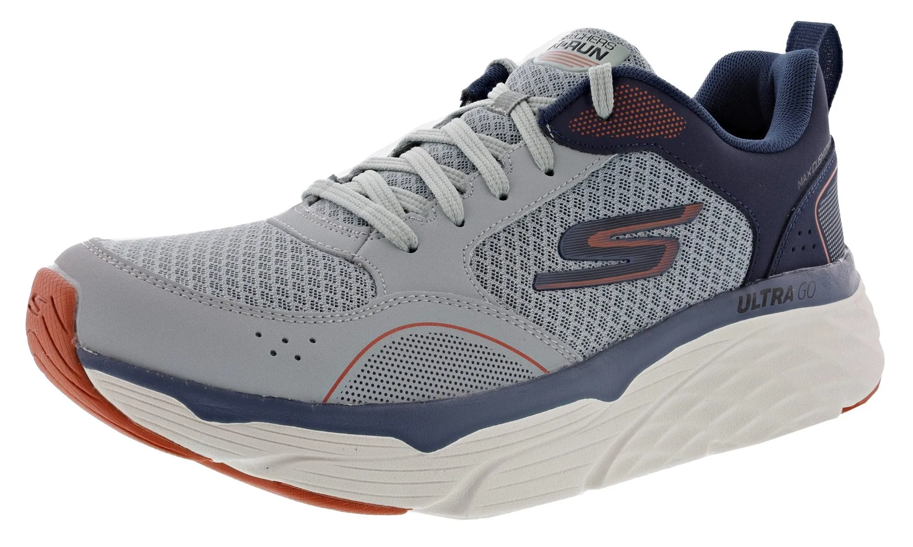 Skechers Men's Max Cushioning Elite Rivalry Comfort Running Shoes heel - cup shoes lace - up closure
