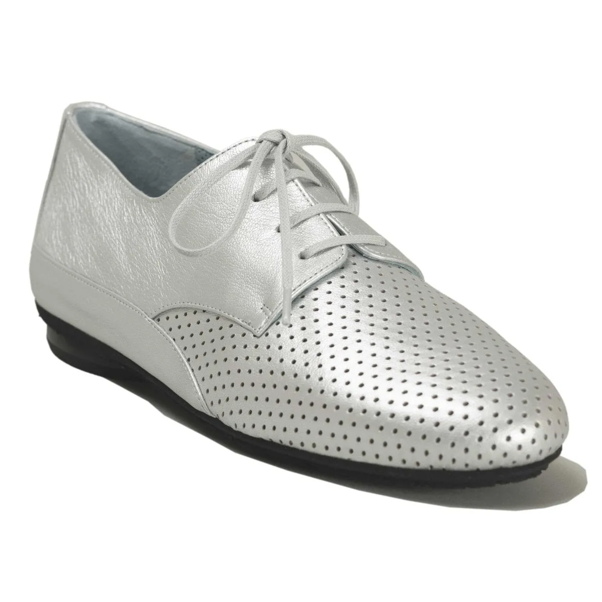 Thierry Rabotin Women's Gatsby Silver Wash Leather Luxe Edge