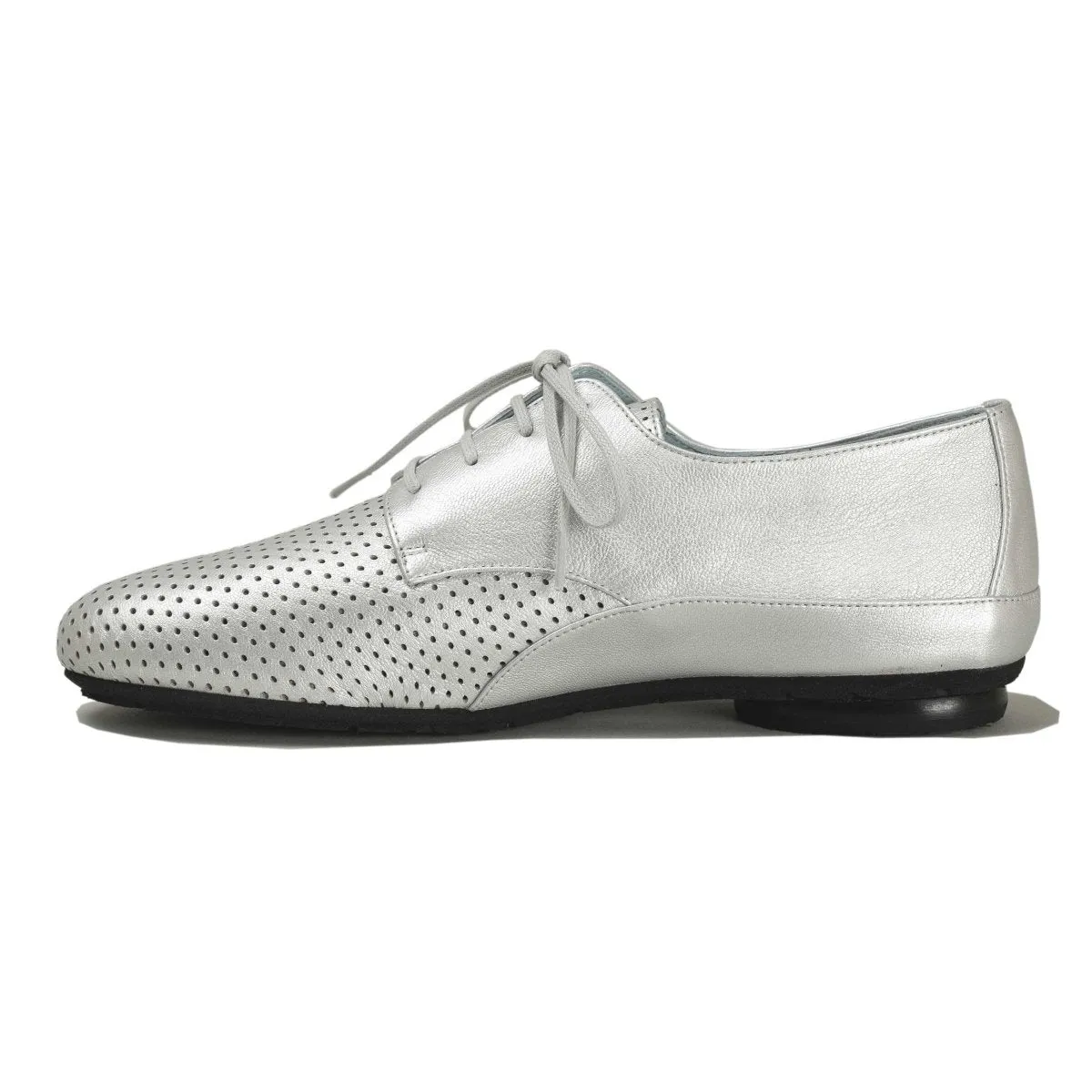 Thierry Rabotin Women's Gatsby Silver Wash Leather Edge Shade Versatile Shoes