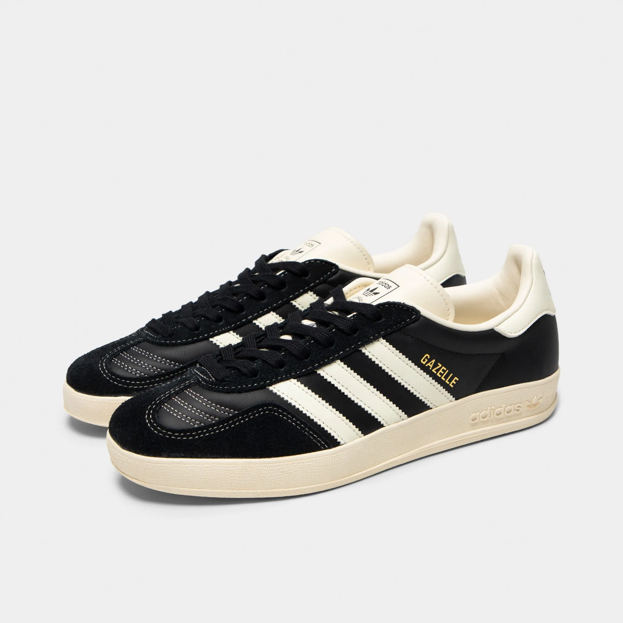 adidas Gazelle Indoor Black / White - Gold Marathon Fit Concert Mood