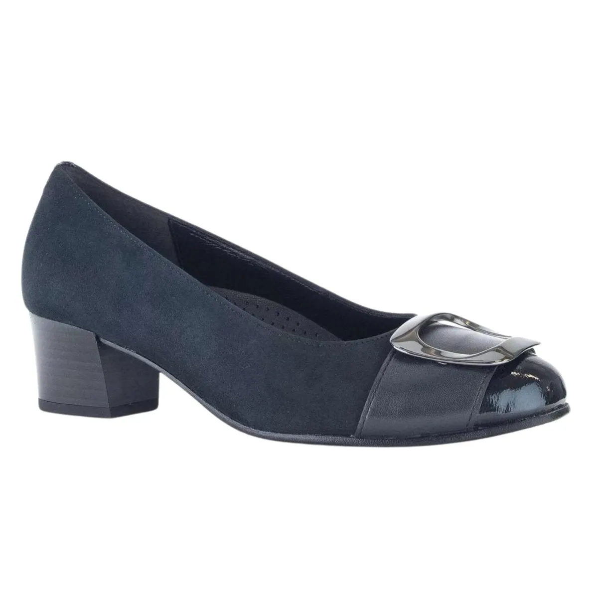 Korean Shade Gabor Women's 52.222.36 Elegant Dark Blue Nubuck