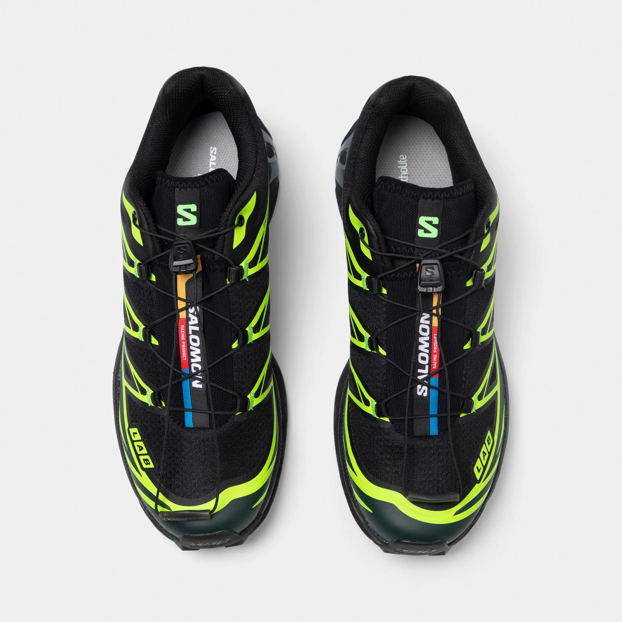 Subtle tone Salomon XT-6 Black / Ponderosa Green - Green Gecko