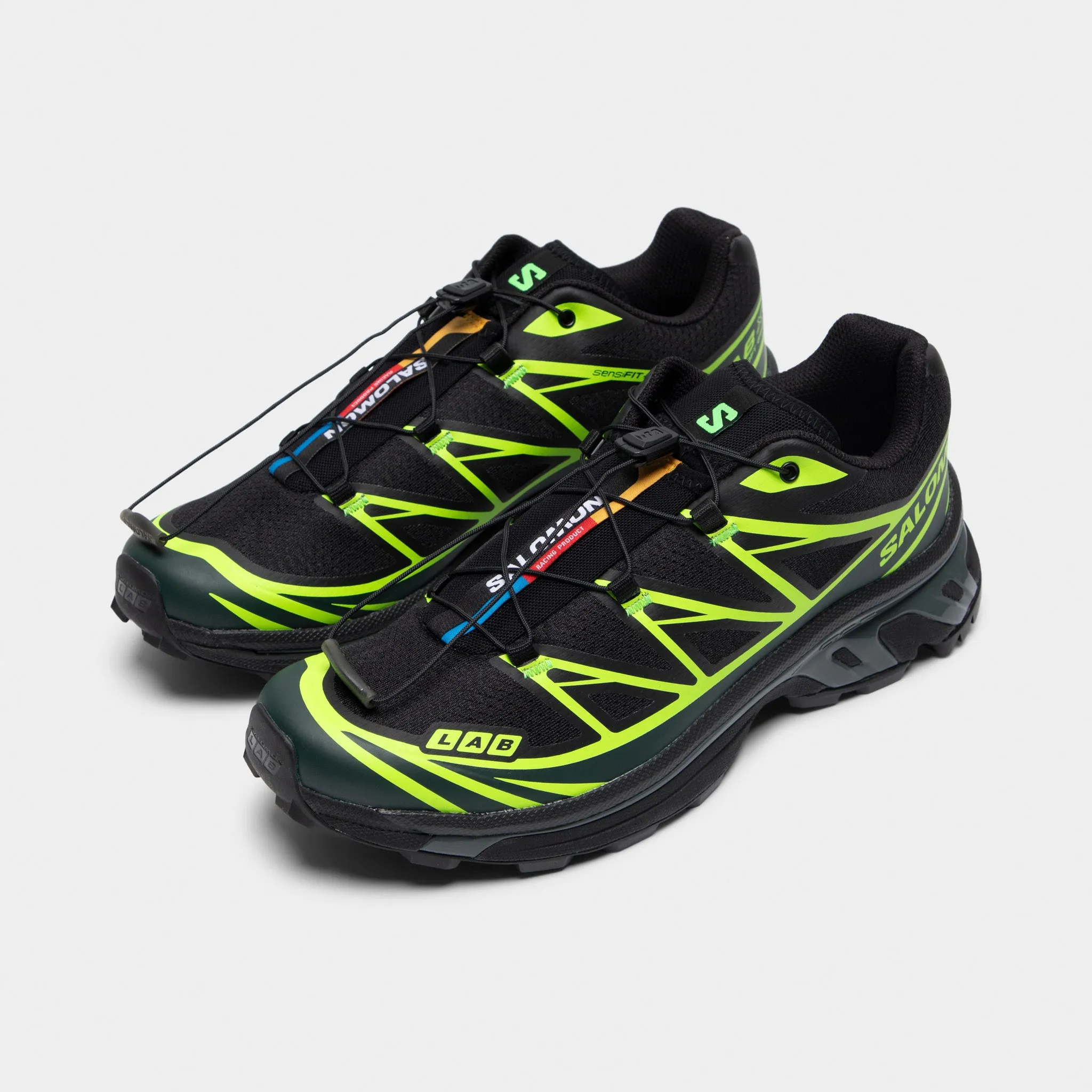 Mountain Strong Salomon XT-6 Black / Ponderosa Green - Green Gecko