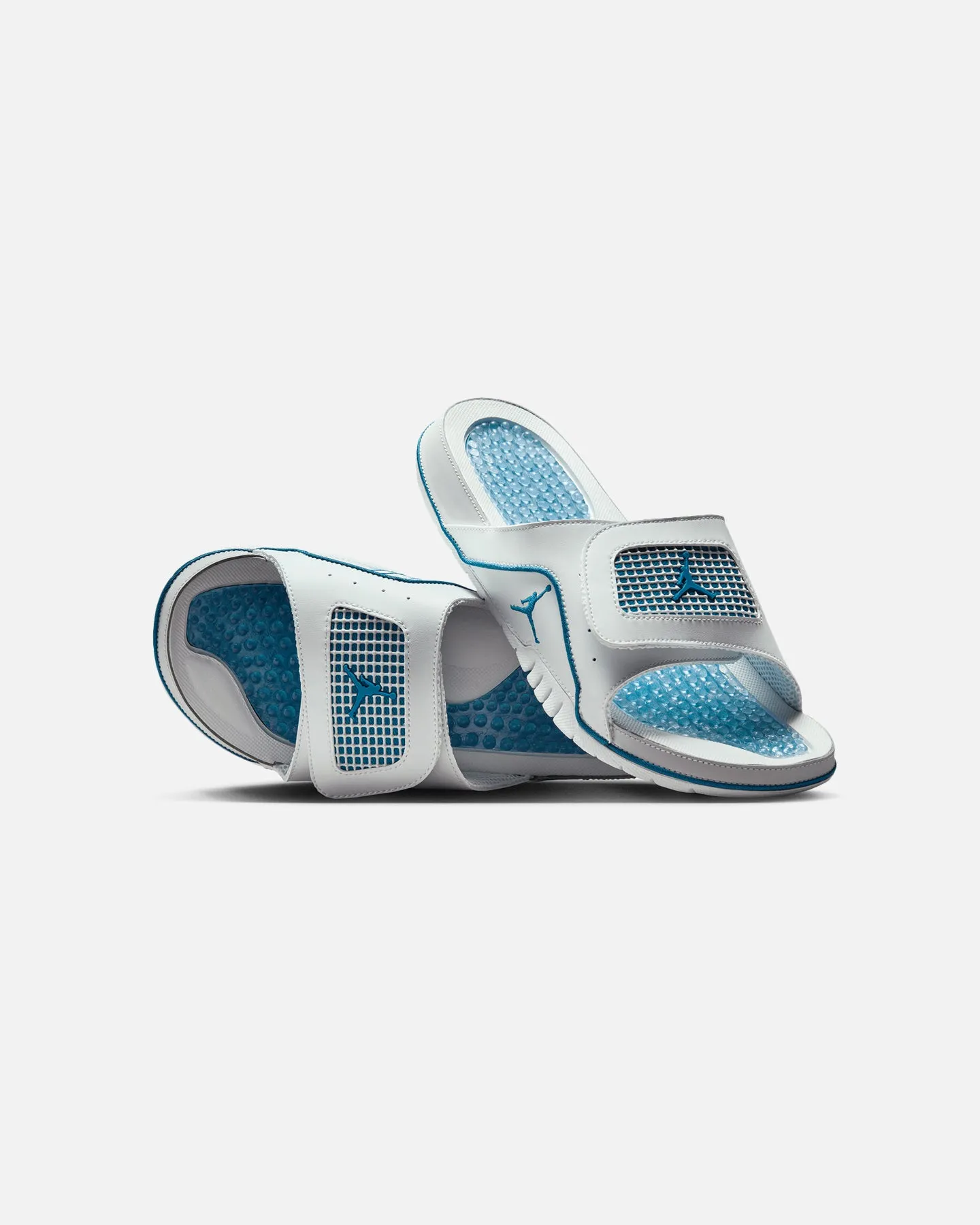 Jordan Hydro 4 Retro "MILITARY BLUE" Slides Off White/Indus Work Life