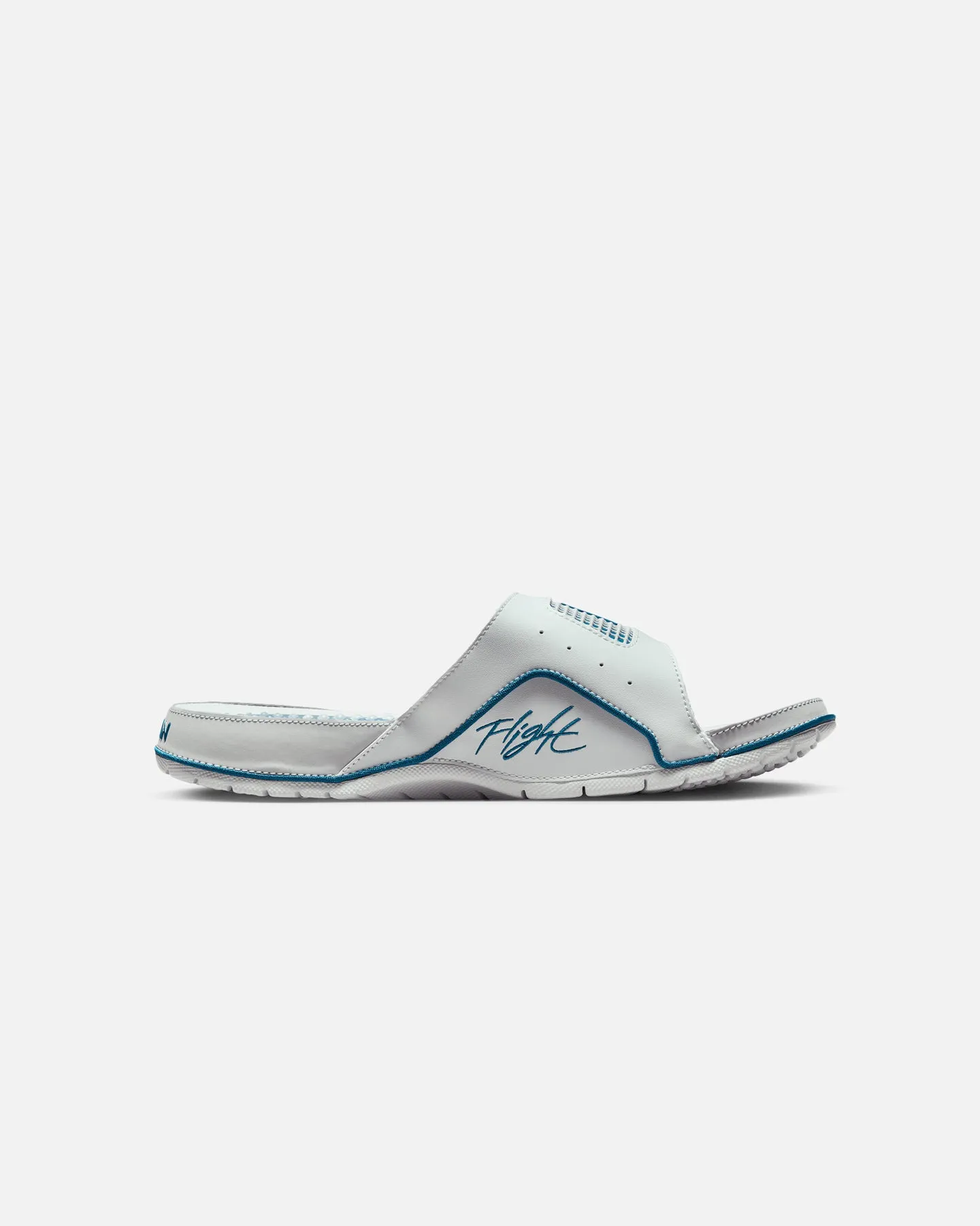 Cold Tone Jordan Hydro 4 Retro "MILITARY BLUE" Slides Off White/Indus