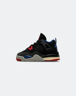Minimalist Base Air Jordan 4 Retro (TD) - Black/Fire Red-Deep Royal Bue
