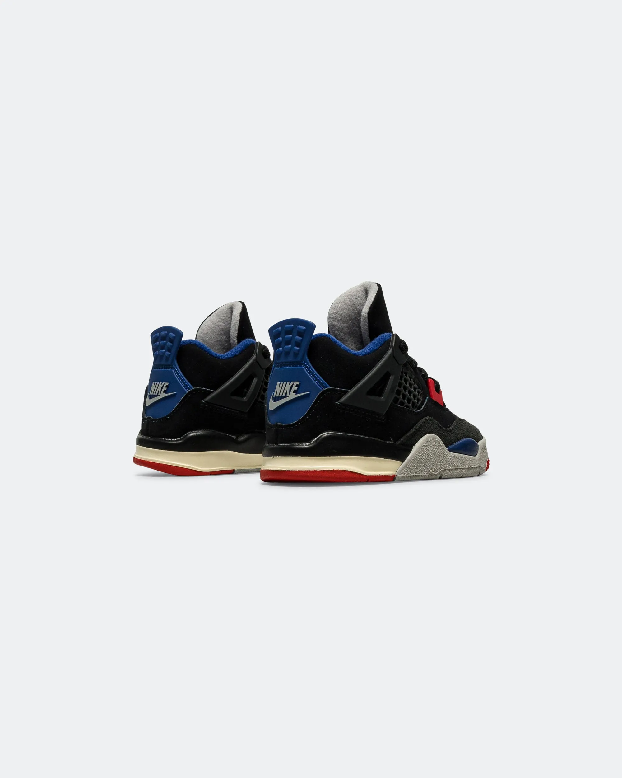 Comfort Stretch Air Jordan 4 Retro (TD) - Black/Fire Red-Deep Royal Bue