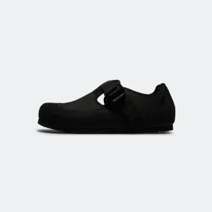 Easy Sandals London Nova - Black Nubuck Leather/Textile