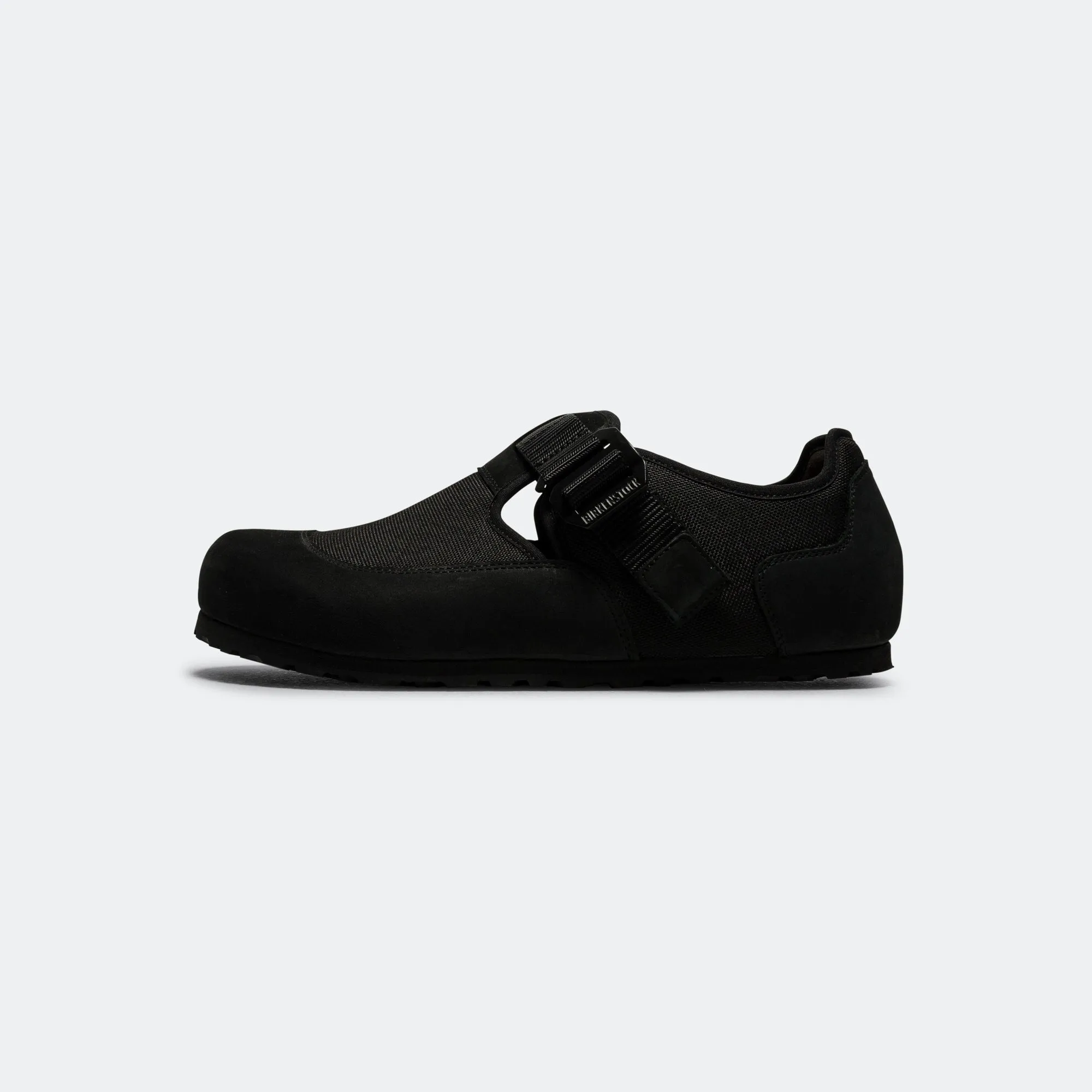 Easy Sandals London Nova - Black Nubuck Leather/Textile