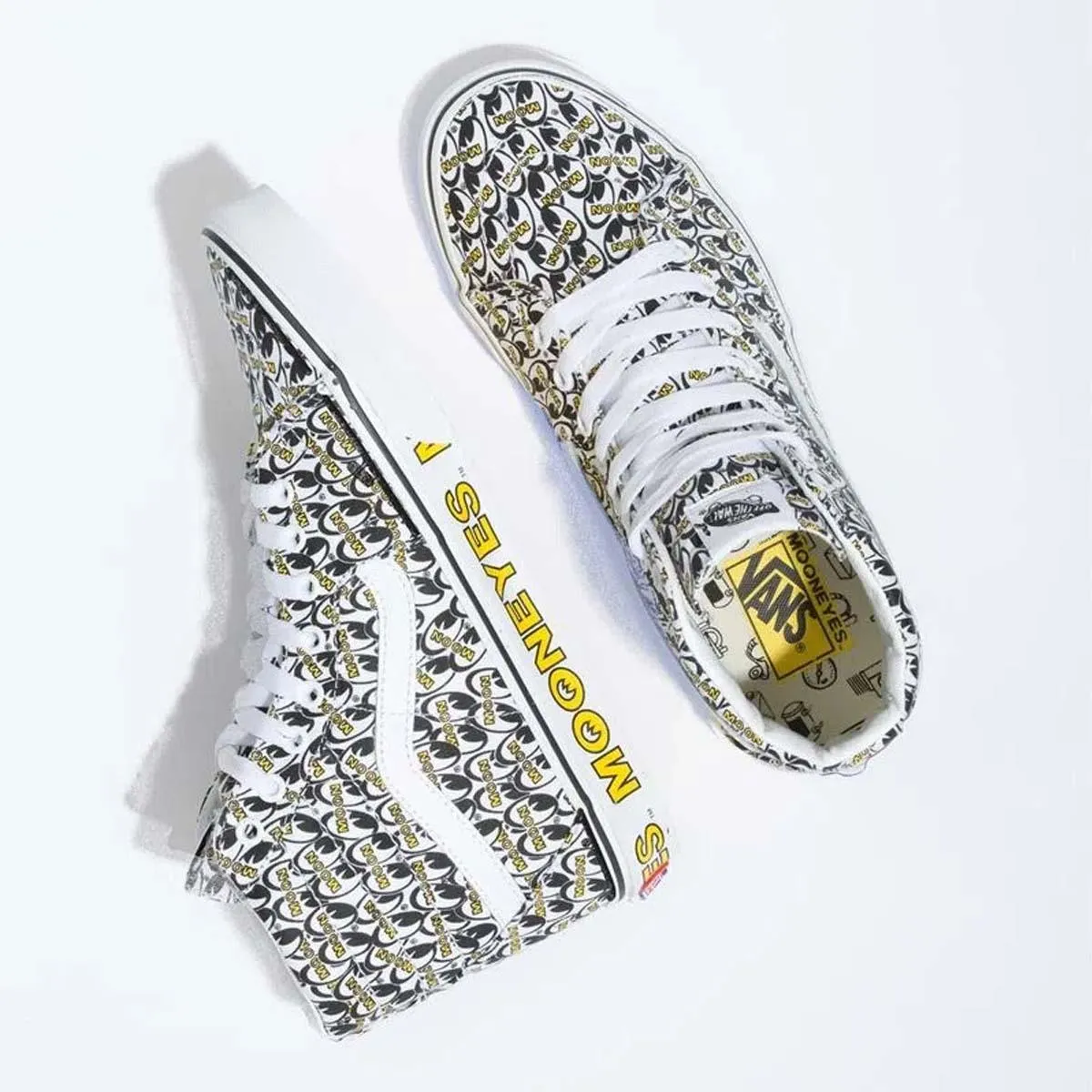 Animal Print   Mooneyes SK8-Hi 'White Yellow'