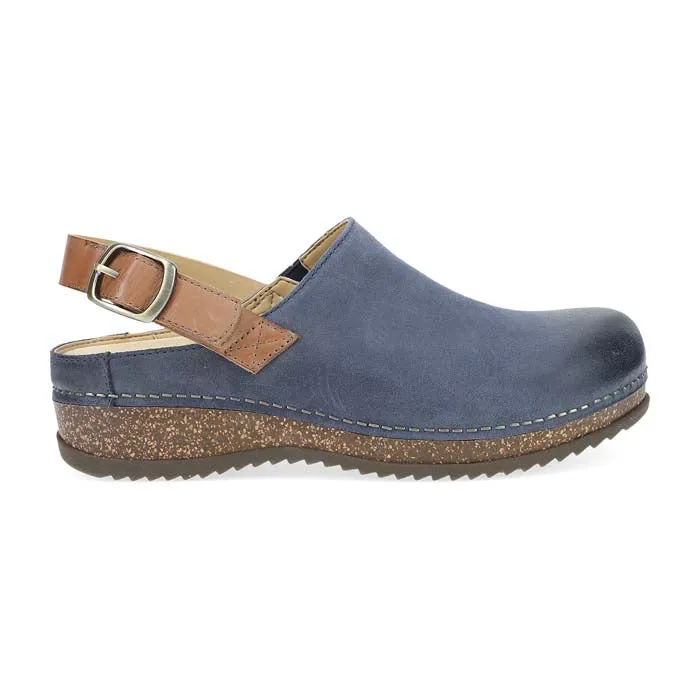 Womens Dansko Merrin in Blue Ventilated Side