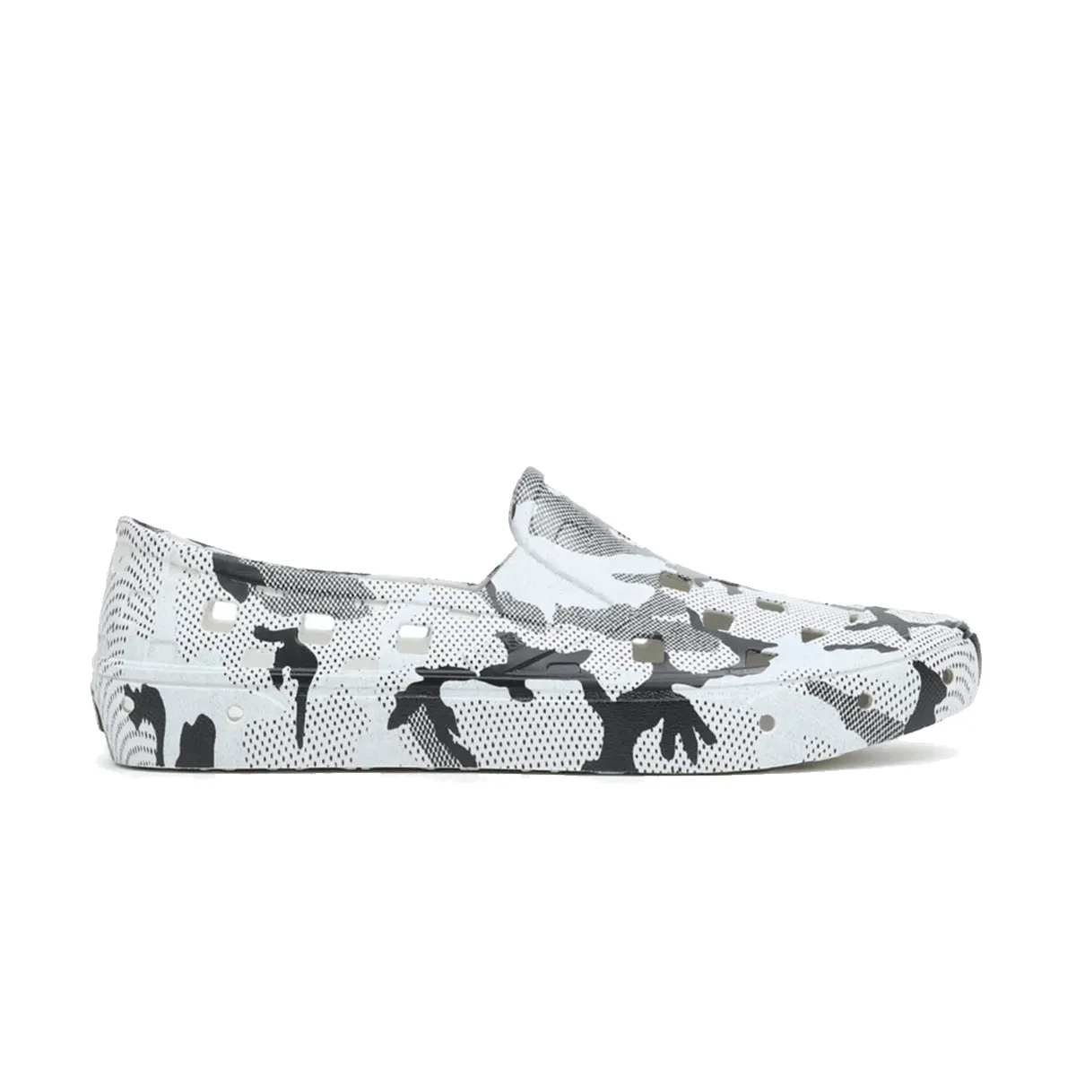 Slip-On Trk 'Grey White' basketball players' support cool kids' designs