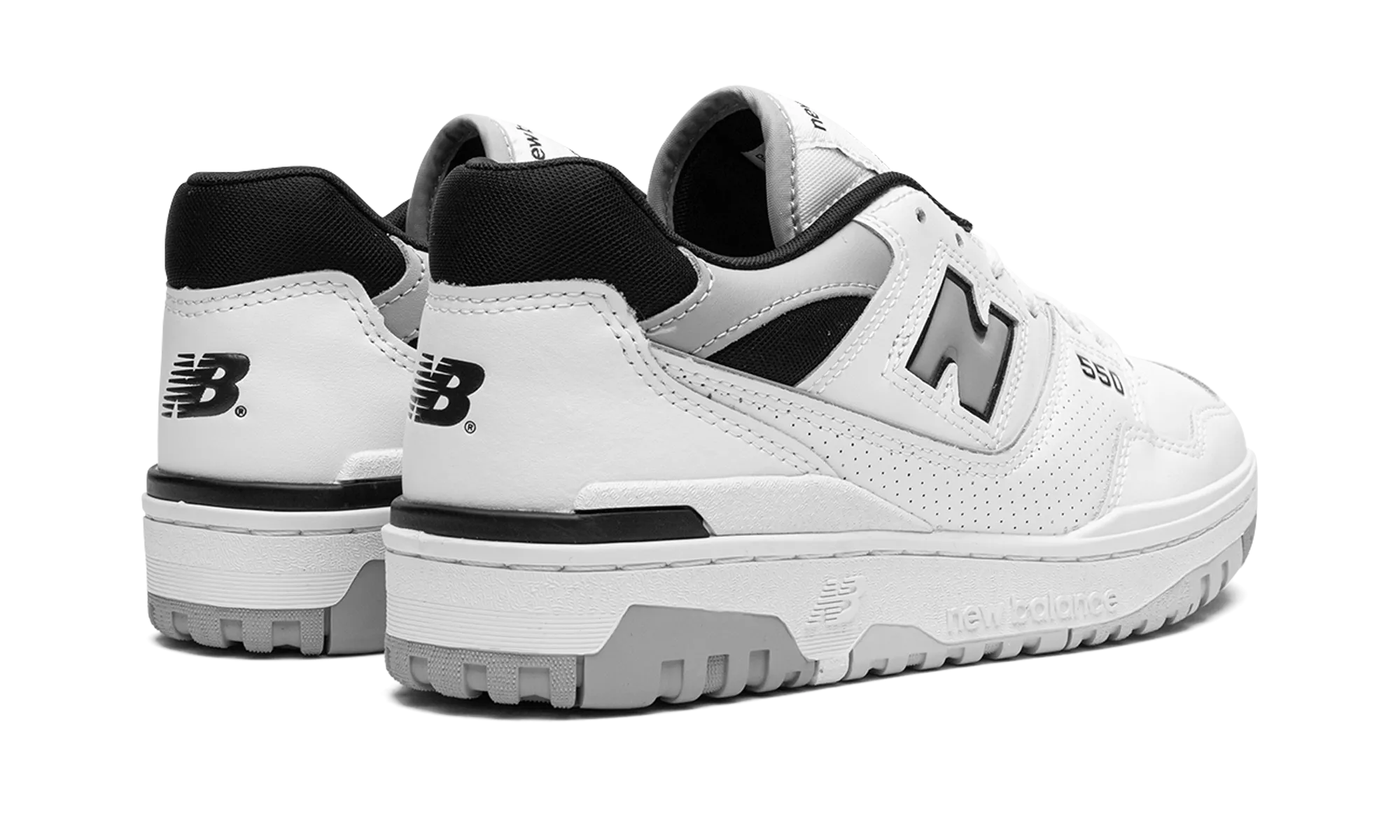 550 "White / Grey / Black" monochromatic shoes traction - enhanced shoes