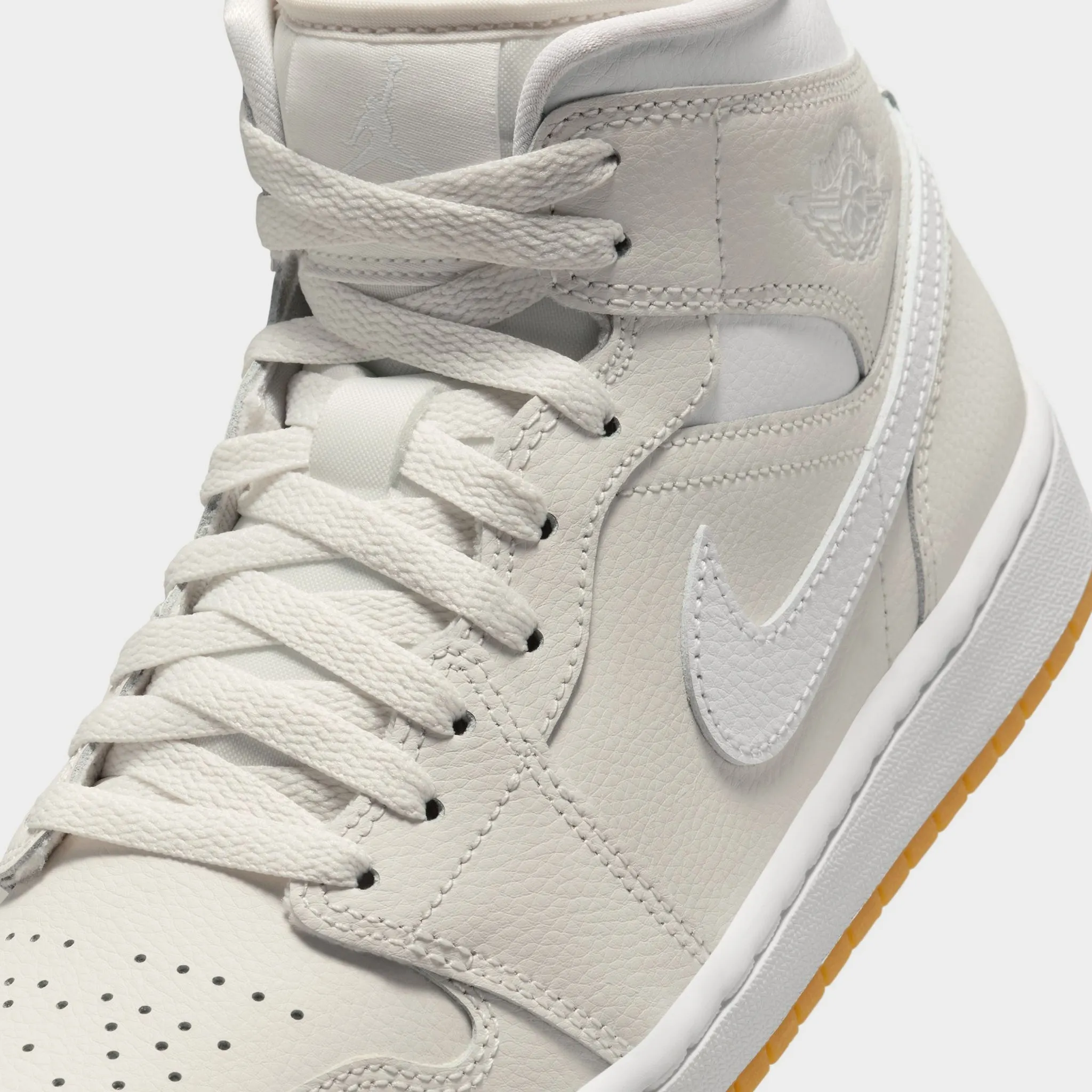 Jordan Women's 1 Mid Phantom / White - Gum Vacation Ready