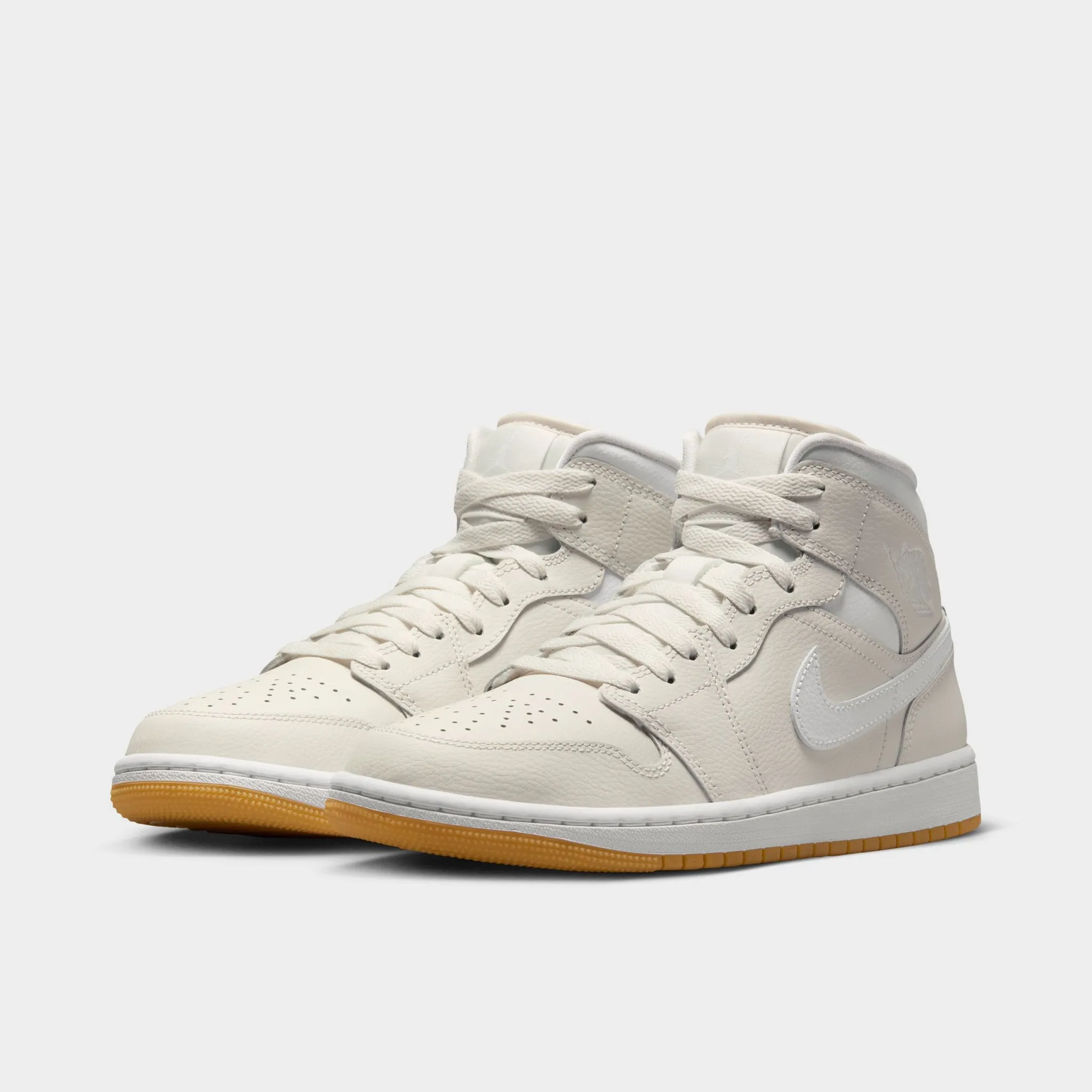 Quick Pace Slim Shape Jordan Women's 1 Mid Phantom / White - Gum