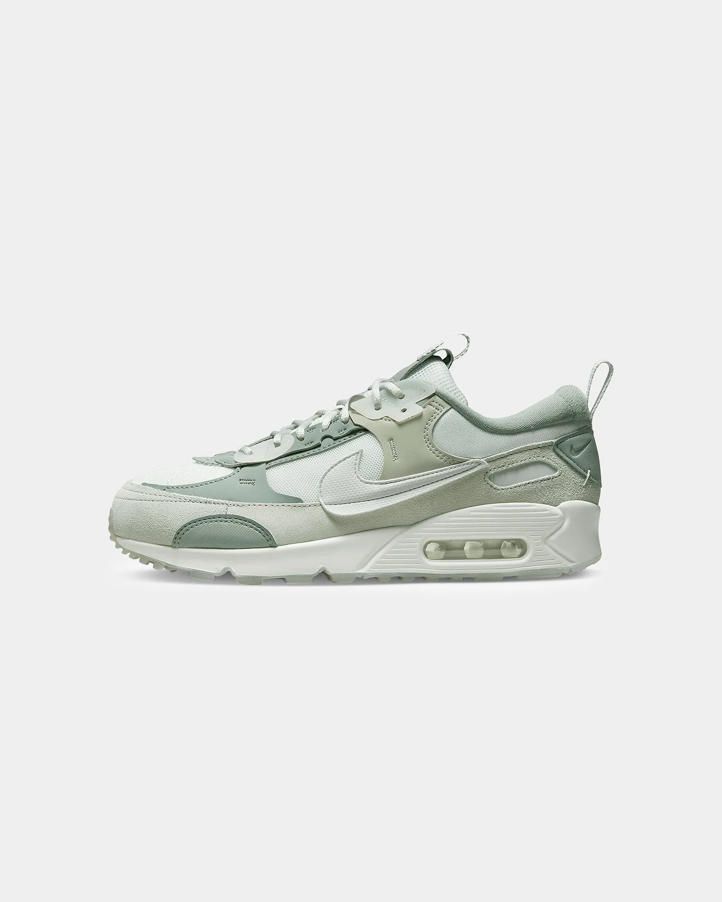Nike Women's Air Max 90 Future Summit White/Suede Sculpted cushioning
