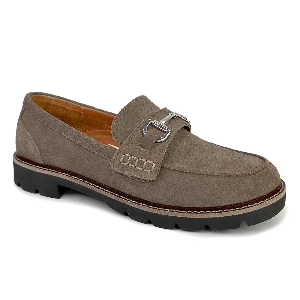 Womens Aetrex Collette in Taupe Suede Coast Jog