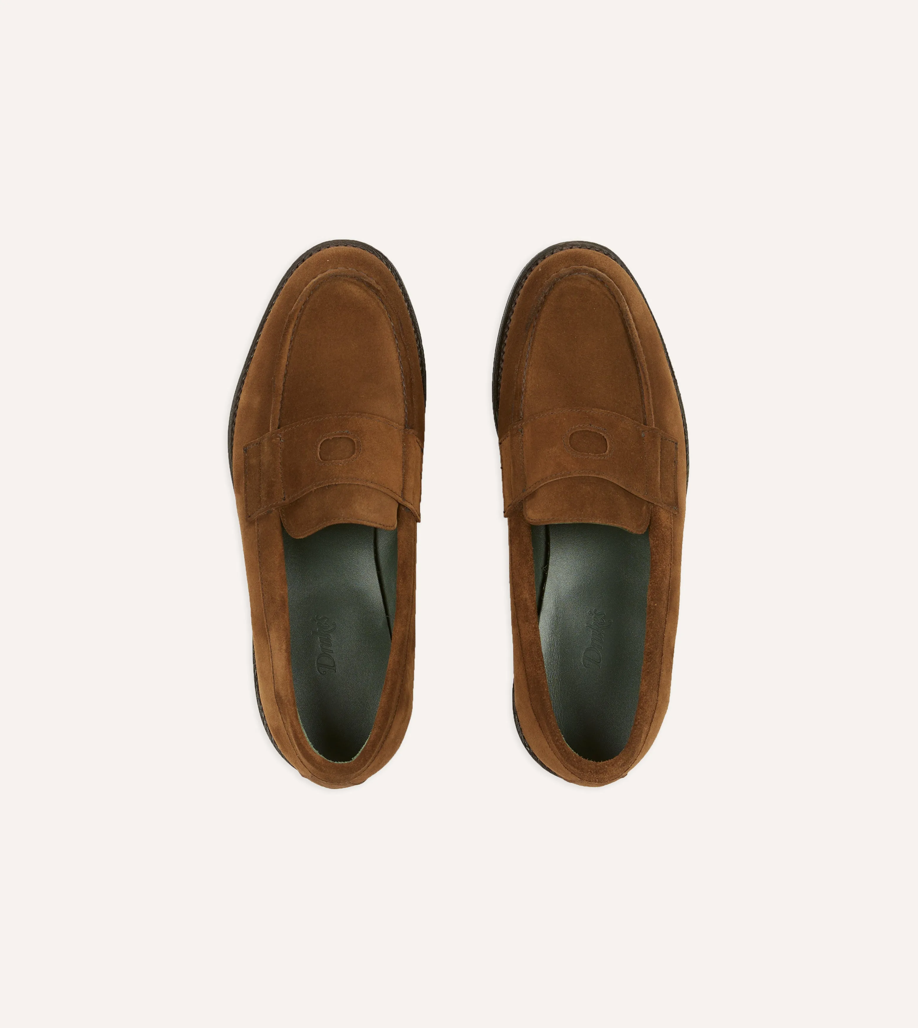 Snuff Suede Charles Goodyear Welted Penny Loafer Coastal Shade