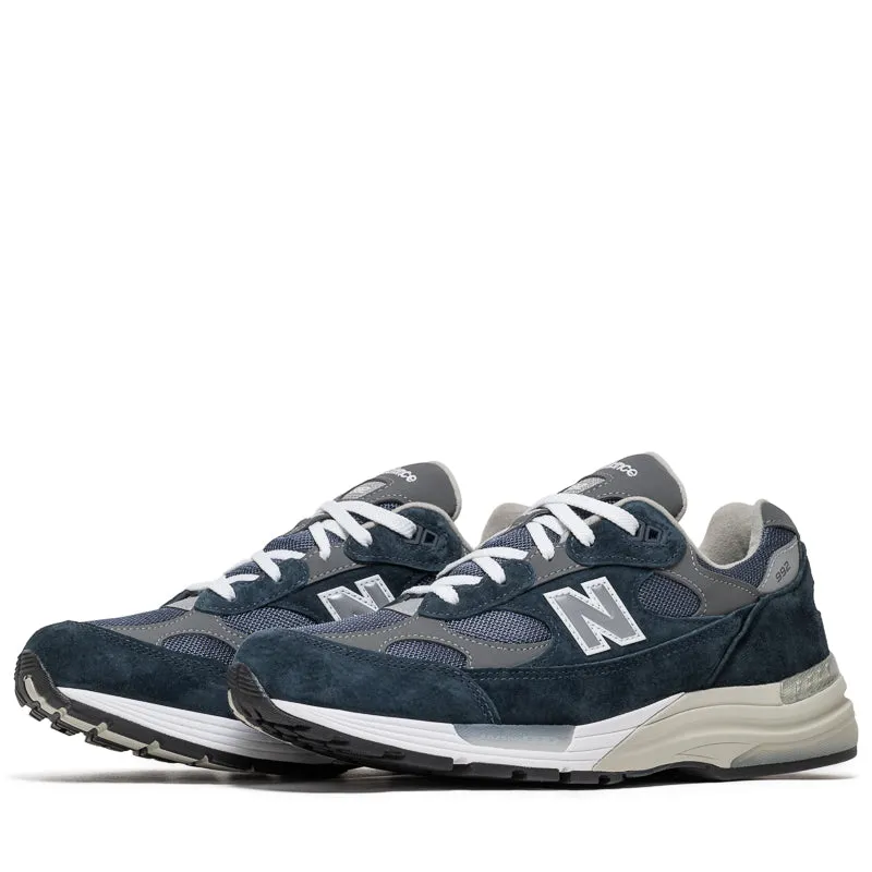 Stable Form Relax Step New Balance Made In USA 992 - Navy/Grey