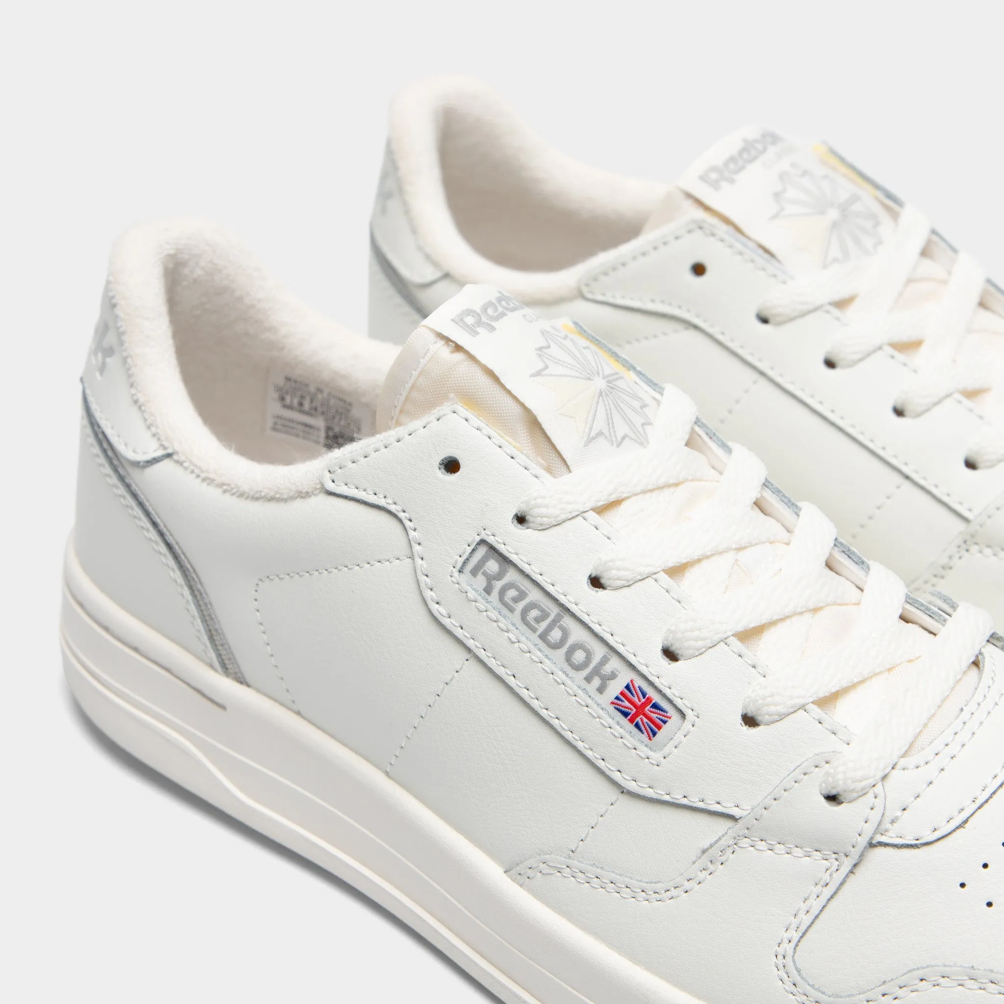 Reinforced Seams Reebok Court Phase White / Grey