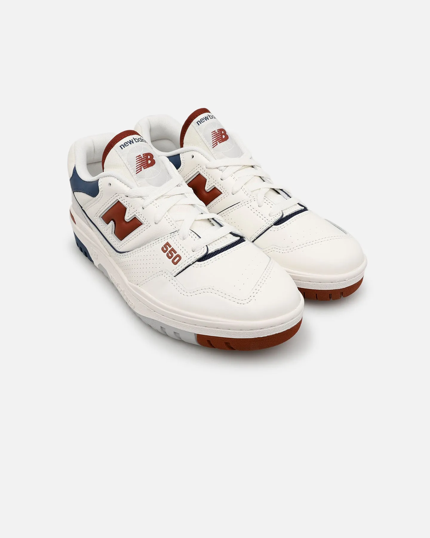 New Balance 550 White/Brown Leg Long