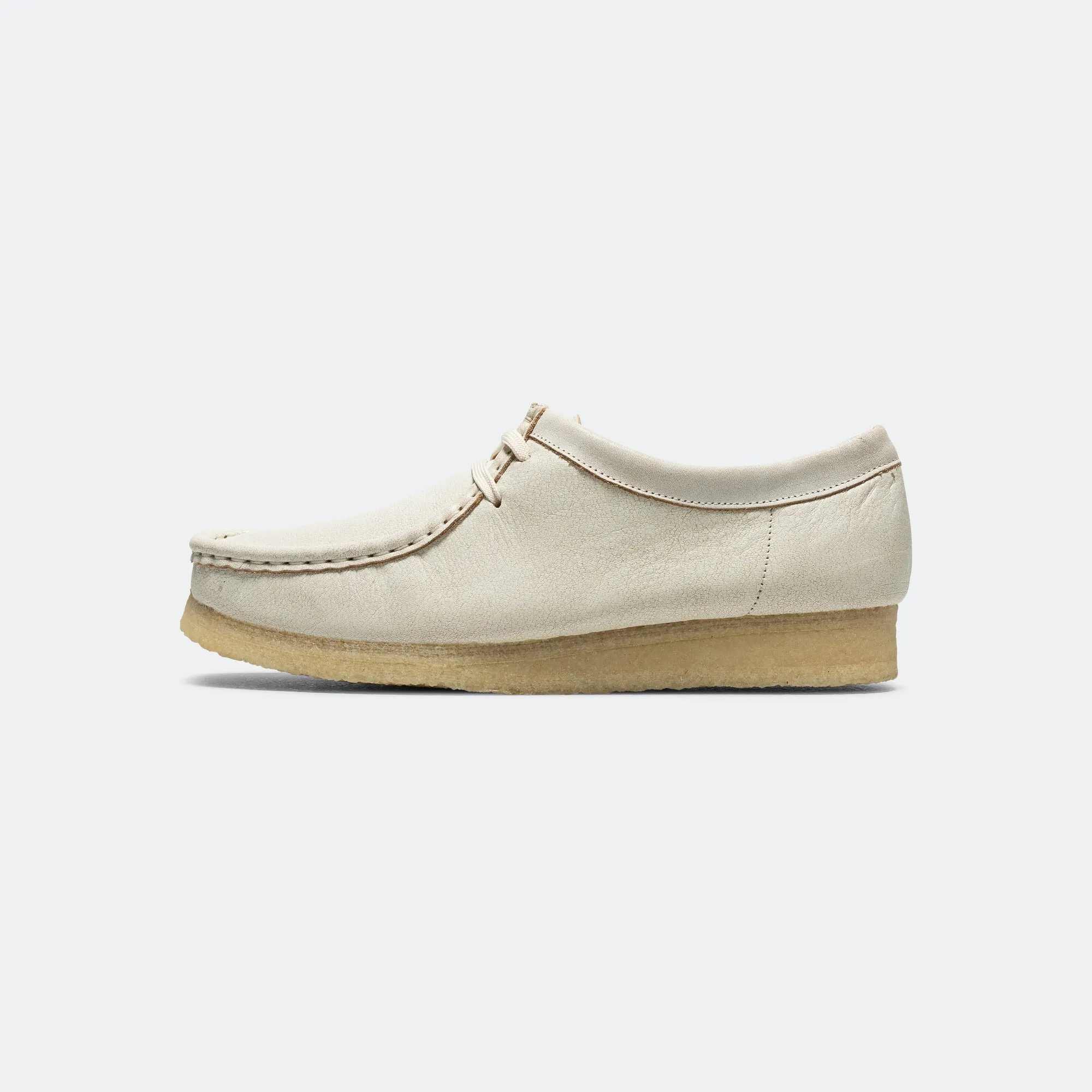 Womens Wallabee - White Leather Daily Moves Sweat Resistant Lining