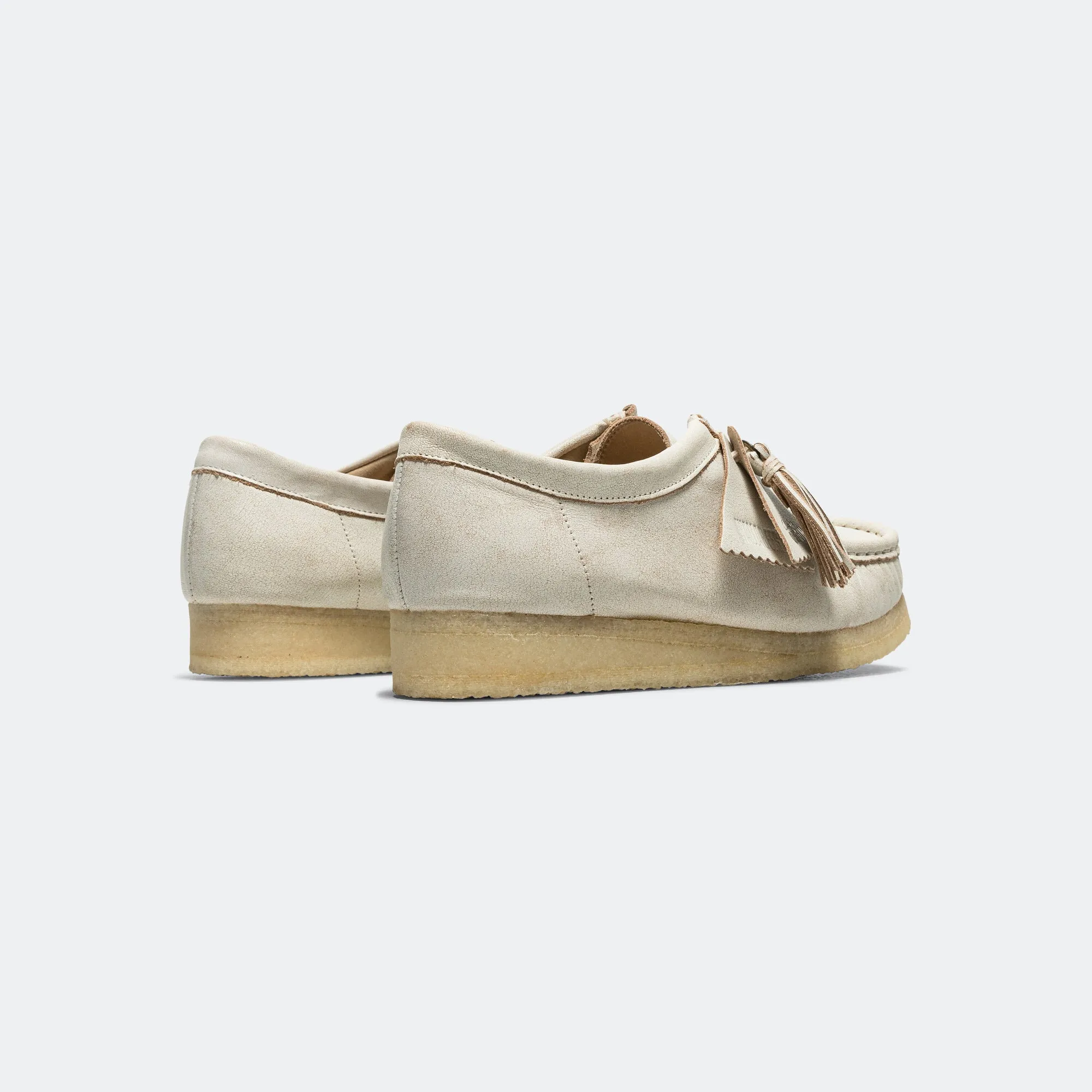 Womens Wallabee - White Leather Shock Absorber Fresh Design