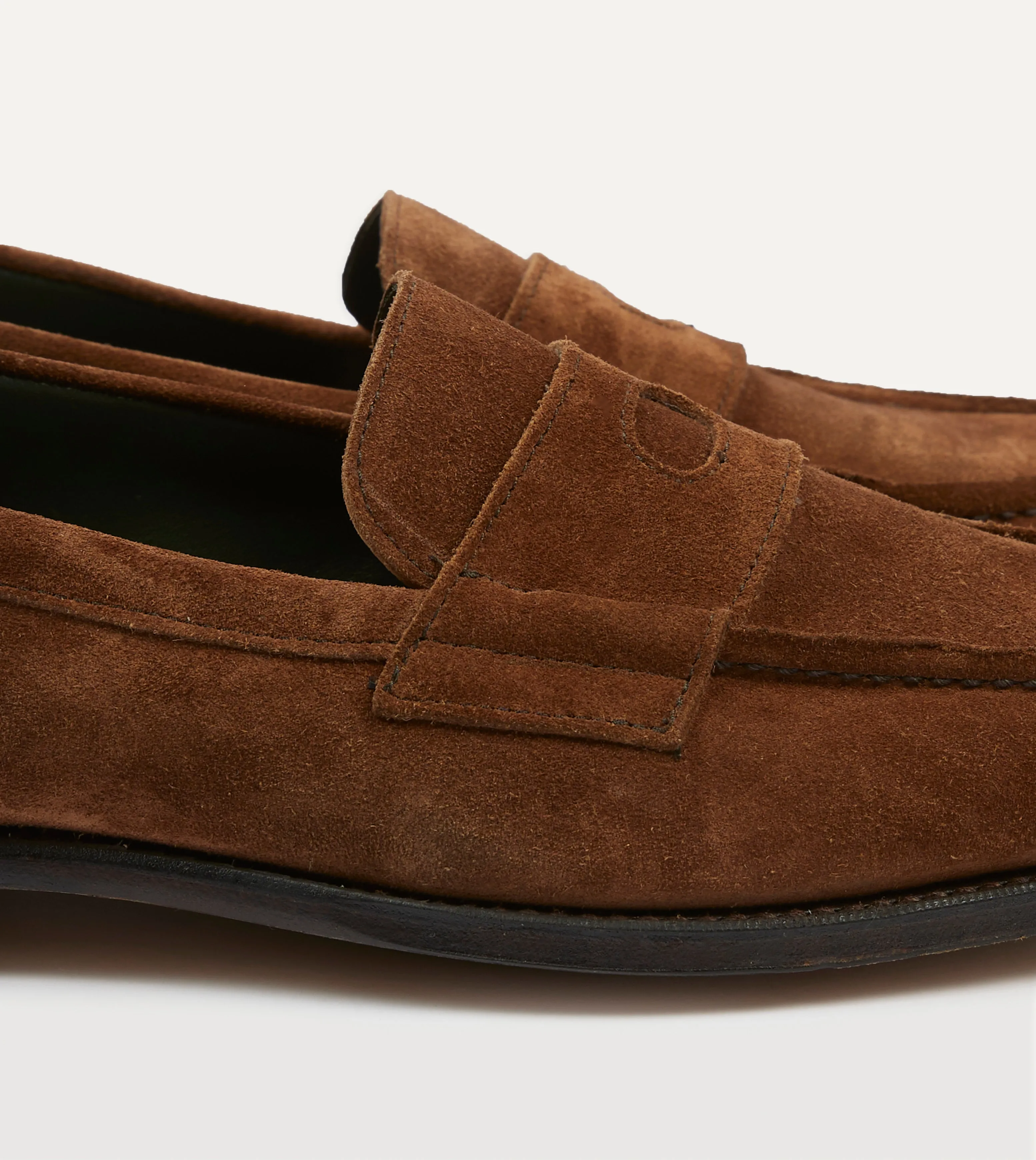 Snuff Suede Charles Mk II Goodyear Welted Penny Loafer Occasion Fit