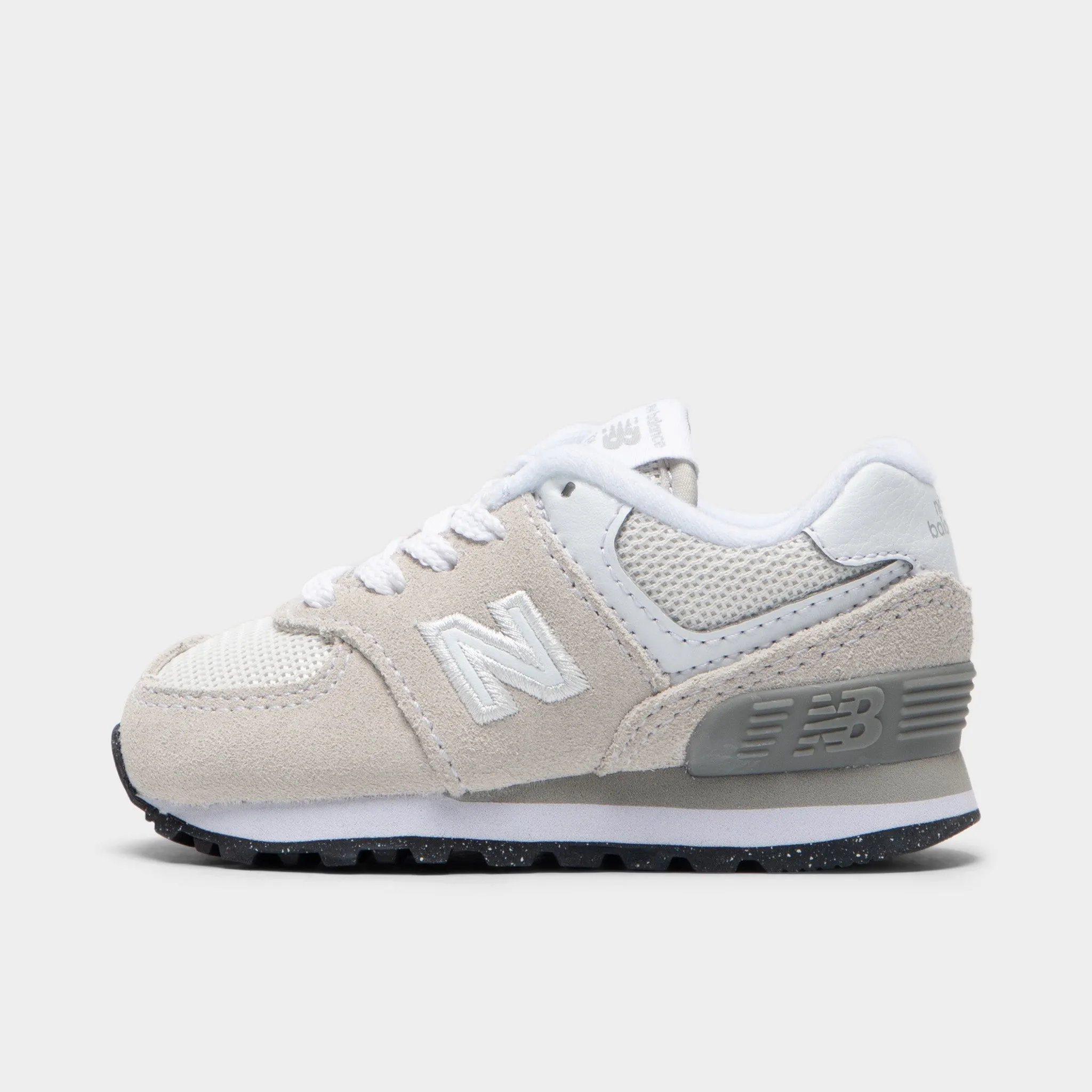 New Balance Infants' 574 Light Grey / White Durable Material