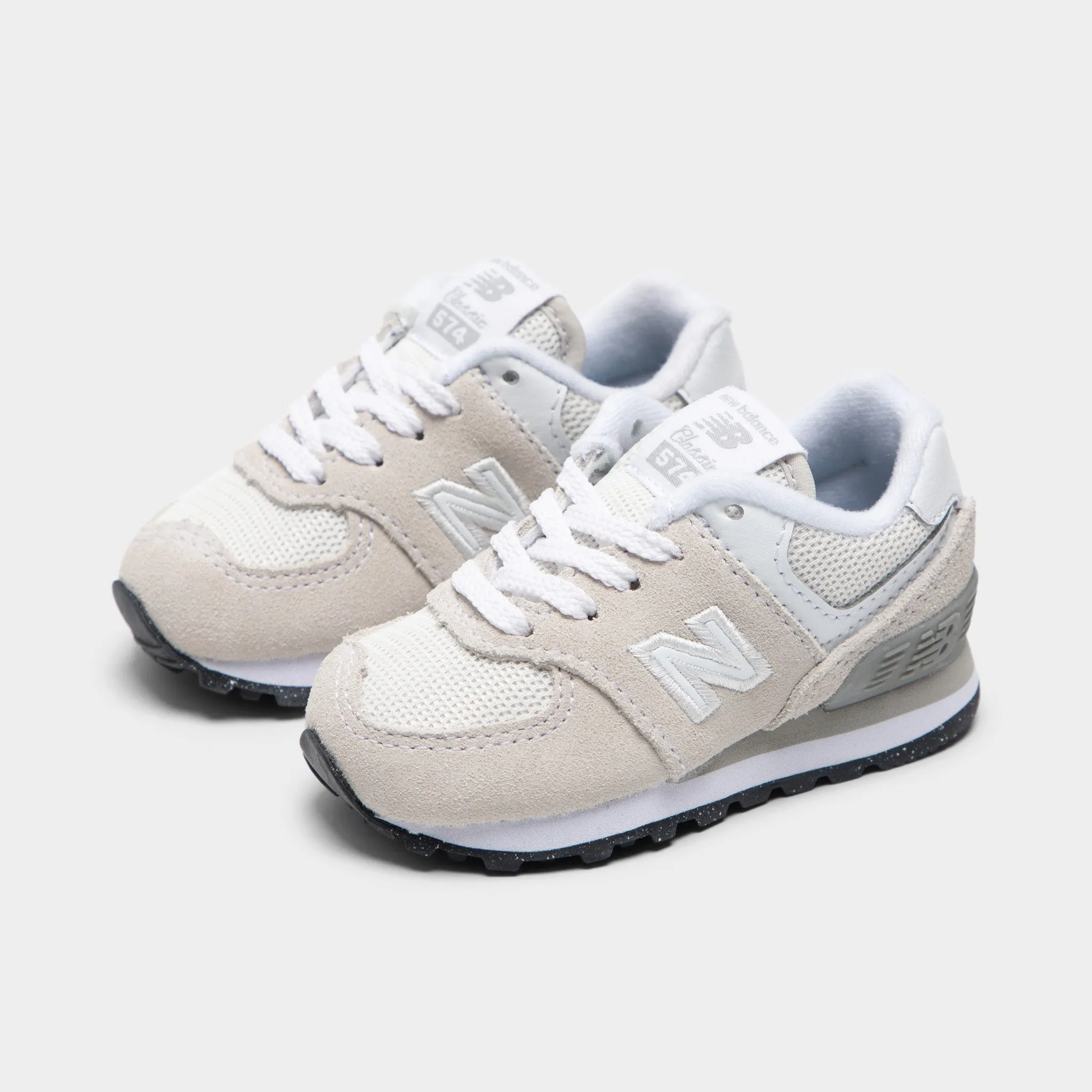 Fit Feel New Balance Infants' 574 Light Grey / White