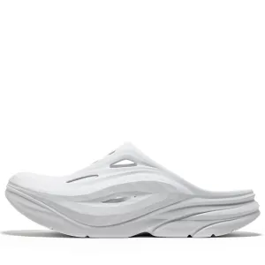 Hoka Ora Recovery Mule - White/White Sleek Flip-flops Elegant