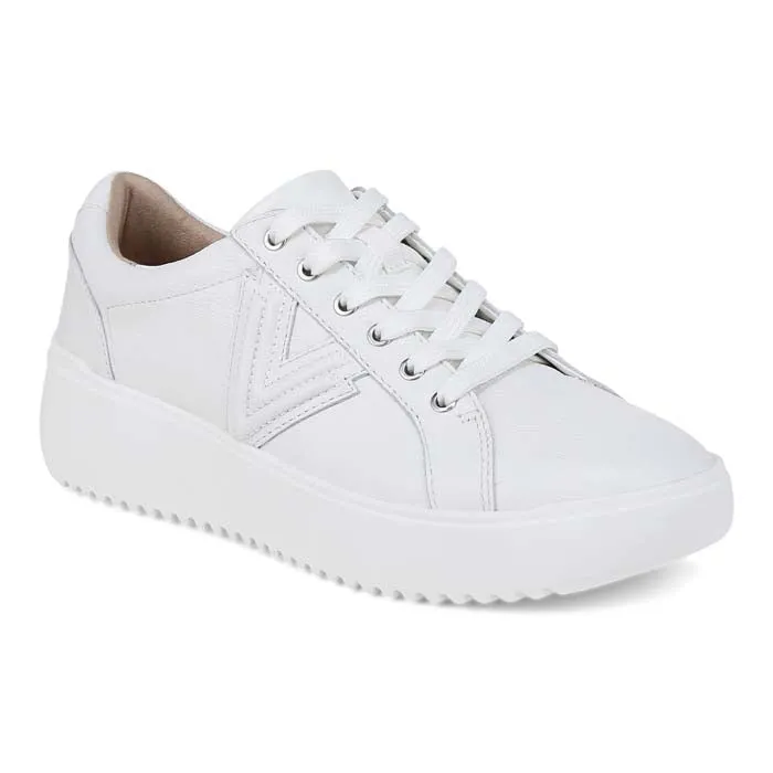Womens Vionic Kearny Lace Up in White Subtle Form Practical Fit
