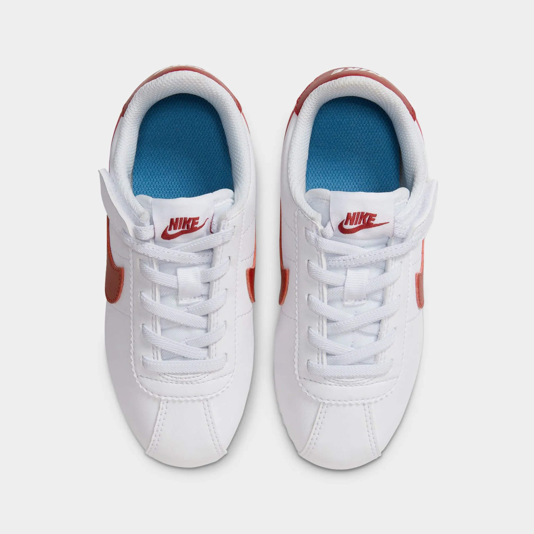 Gold Shine Stylish Motion Nike Cortez EasyOn PS White / Varsity Red - Varsity Blue