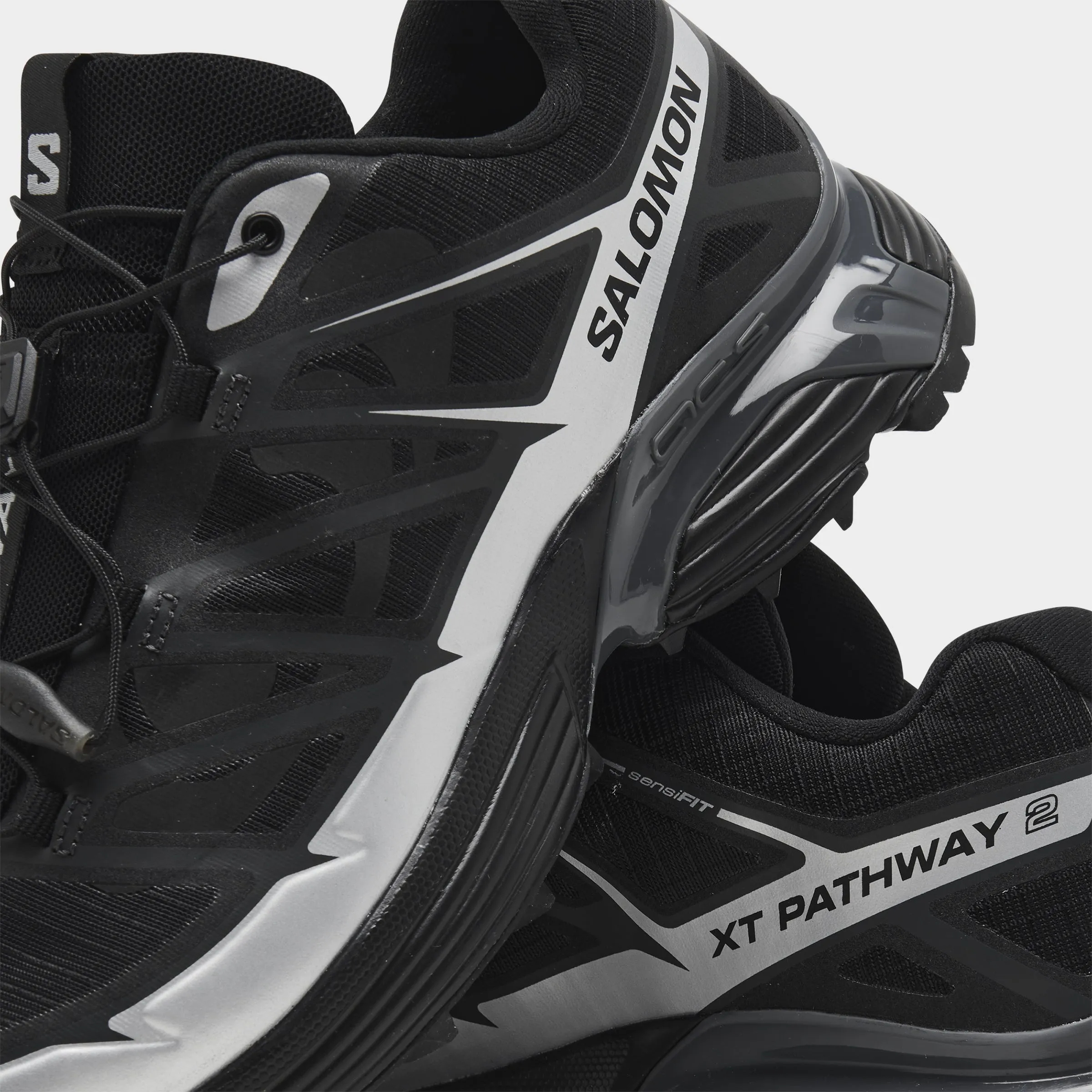 Pair Quick Salomon XT-Pathway 2 Night Black / Turbulence - Silver
